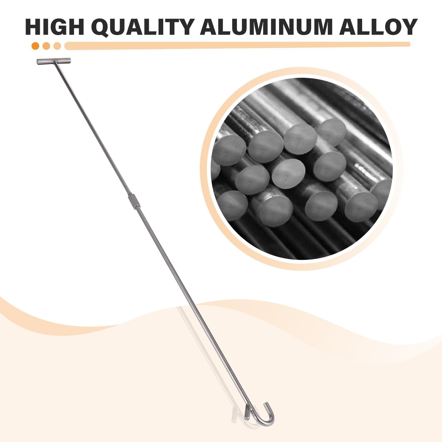 31-inch Heavy Duty 5th Wheel Pin Puller with Hook Chrome Plated Solid Steel