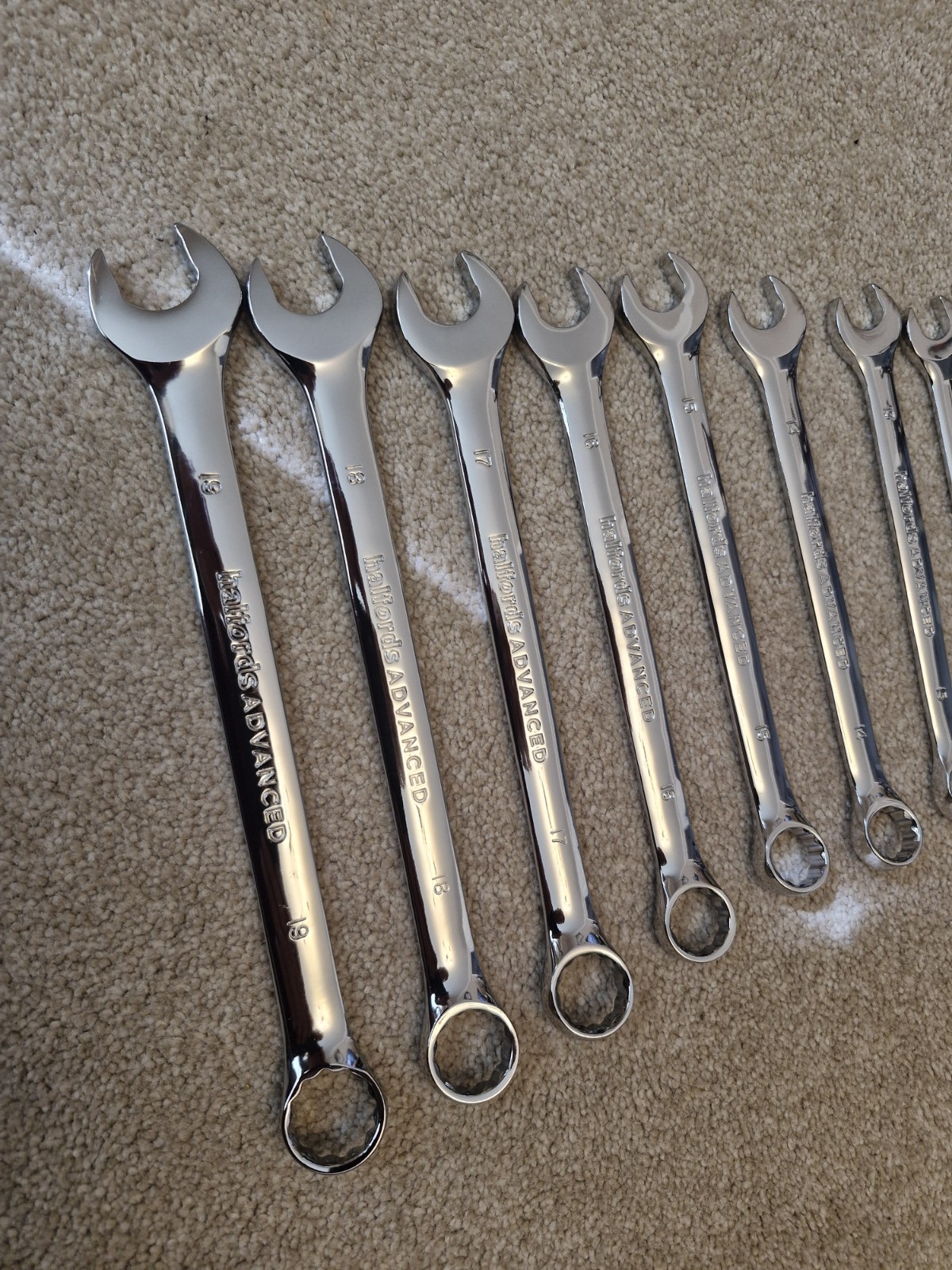 Set of 14 Hafords Advanced Spanners Metric NON-Ratchet combination -19mm