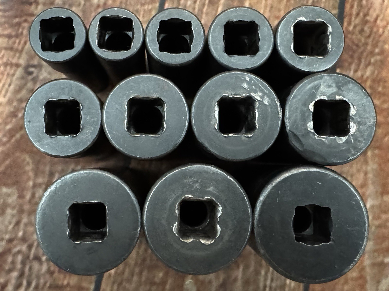 Snap On 313SIMA 1/2″ Flank Drive 6-Pt SAE Deep Impact Socket Set *MISSING 1PC*