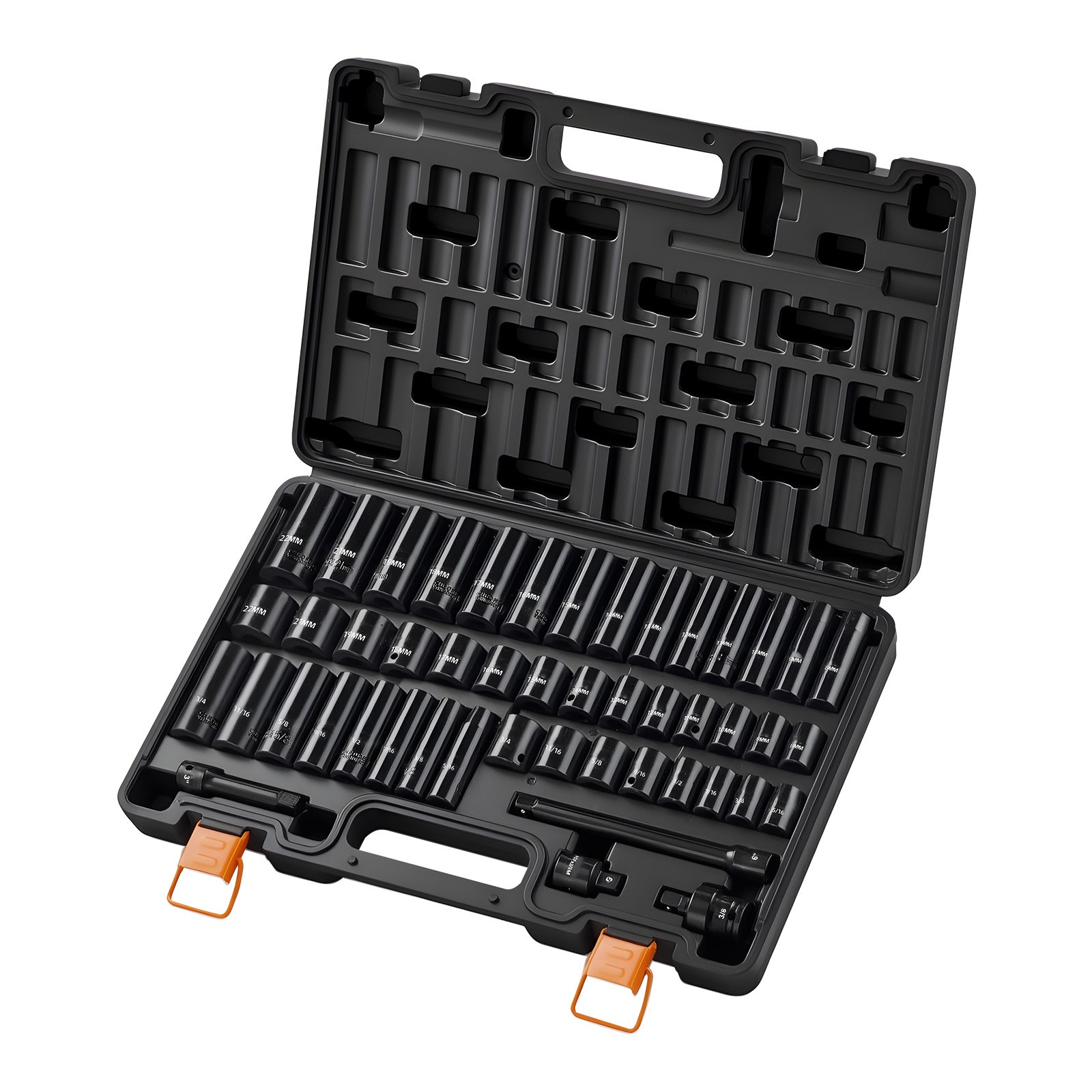 Uimoso 48-Piece 3/8″ Drive Impact Socket Set with Storage Case