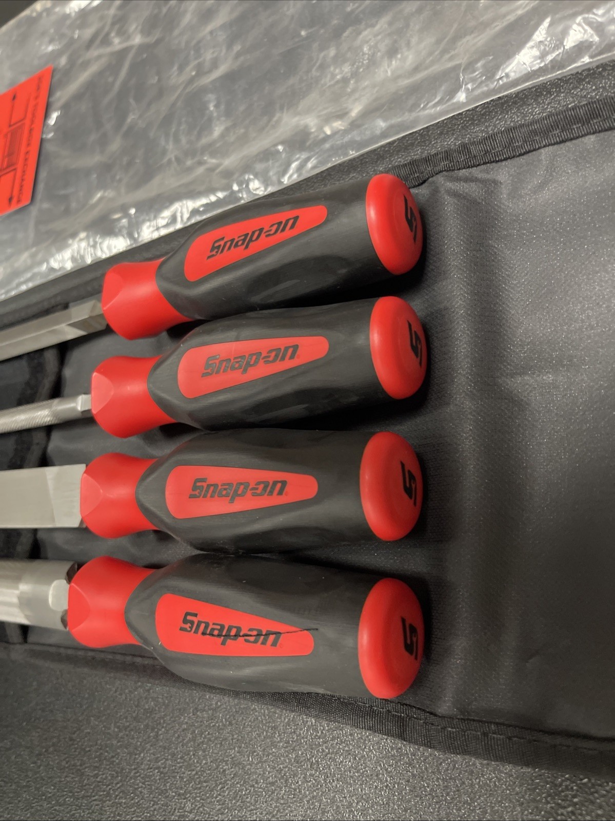 Snap-on Tools PORTUGAL NEW 4-Piece Red Mixed File Set SGHBF600A