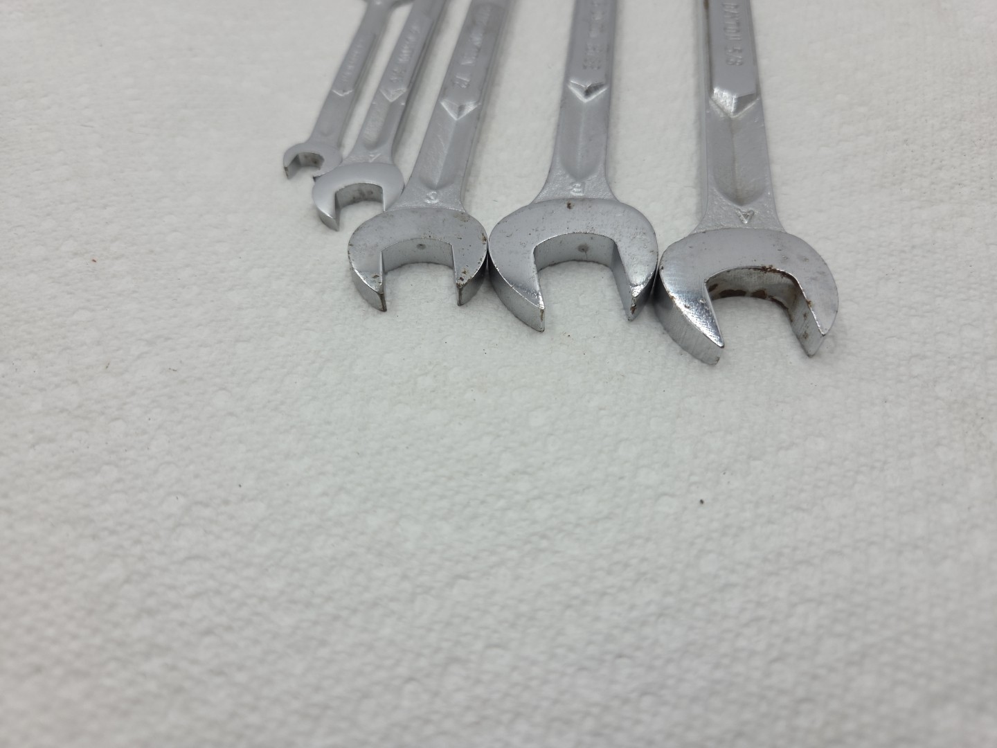 Vintage Dayton 5 Piece Open End Wrench Set – 1/4″ To 3/4″ No. 4X140 Made In USA