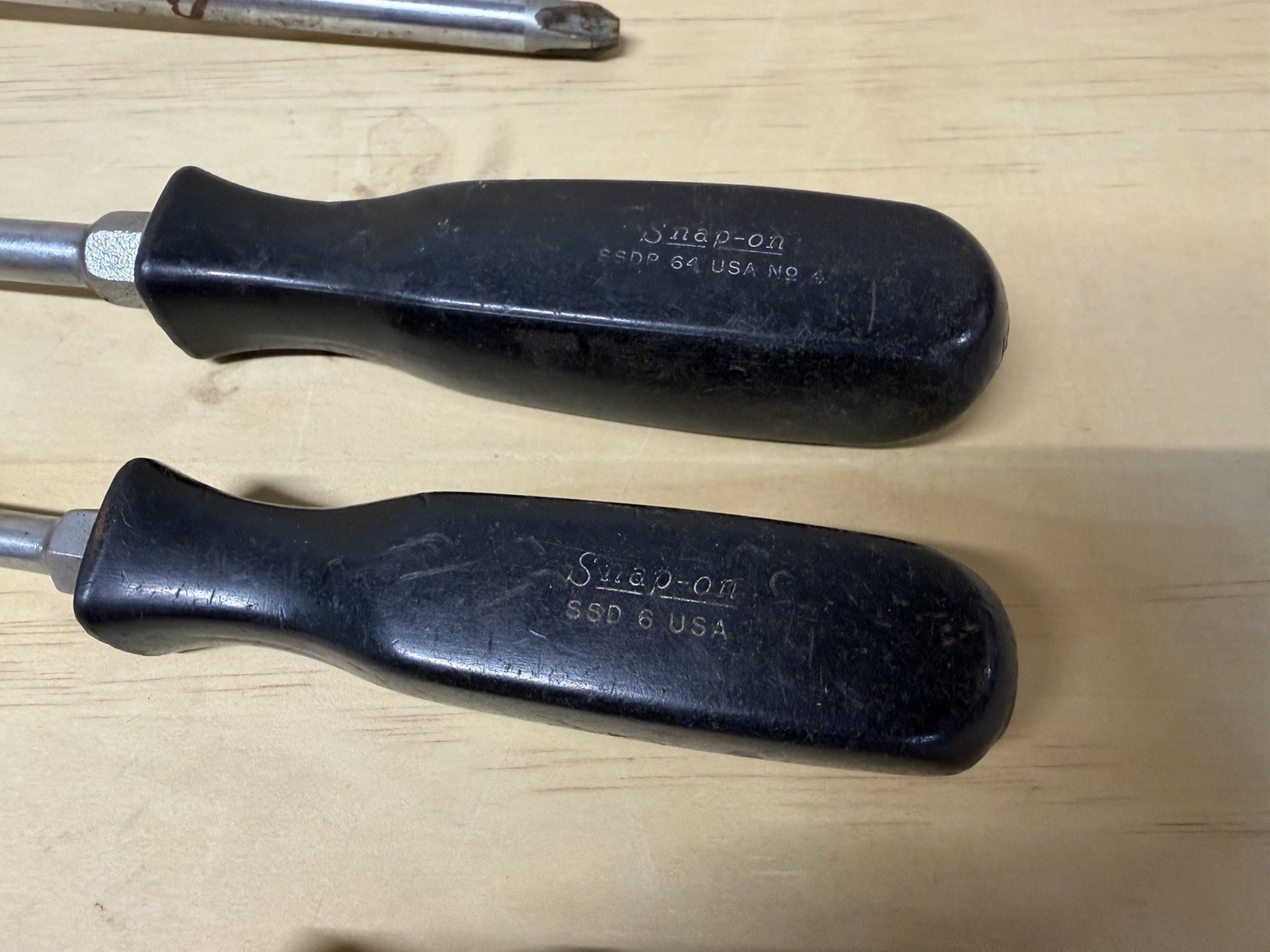 Vintage, Snap-On Tool Lot, USA, SSDM Screwdriver, SSDM Stubby Yellow Black