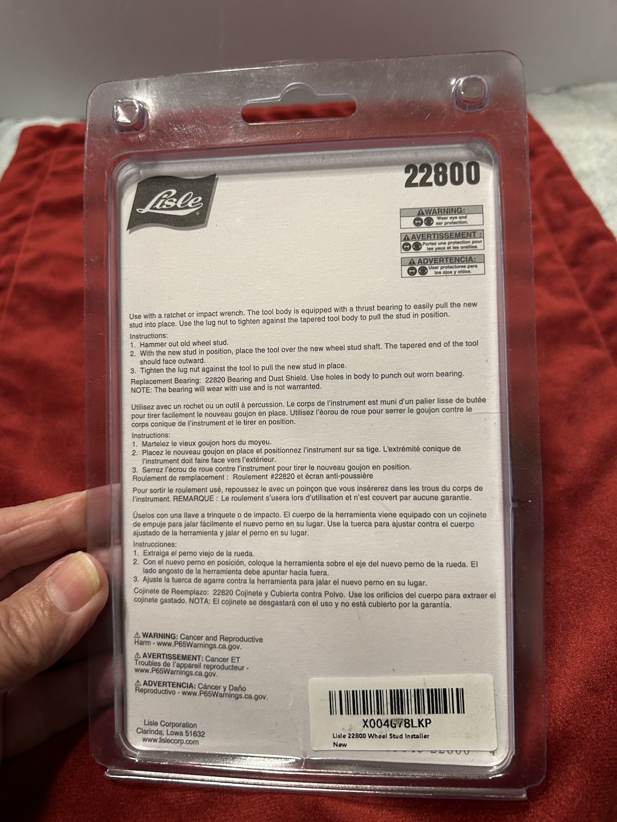 LISLE Tools 22800 Wheel Stud Installer
