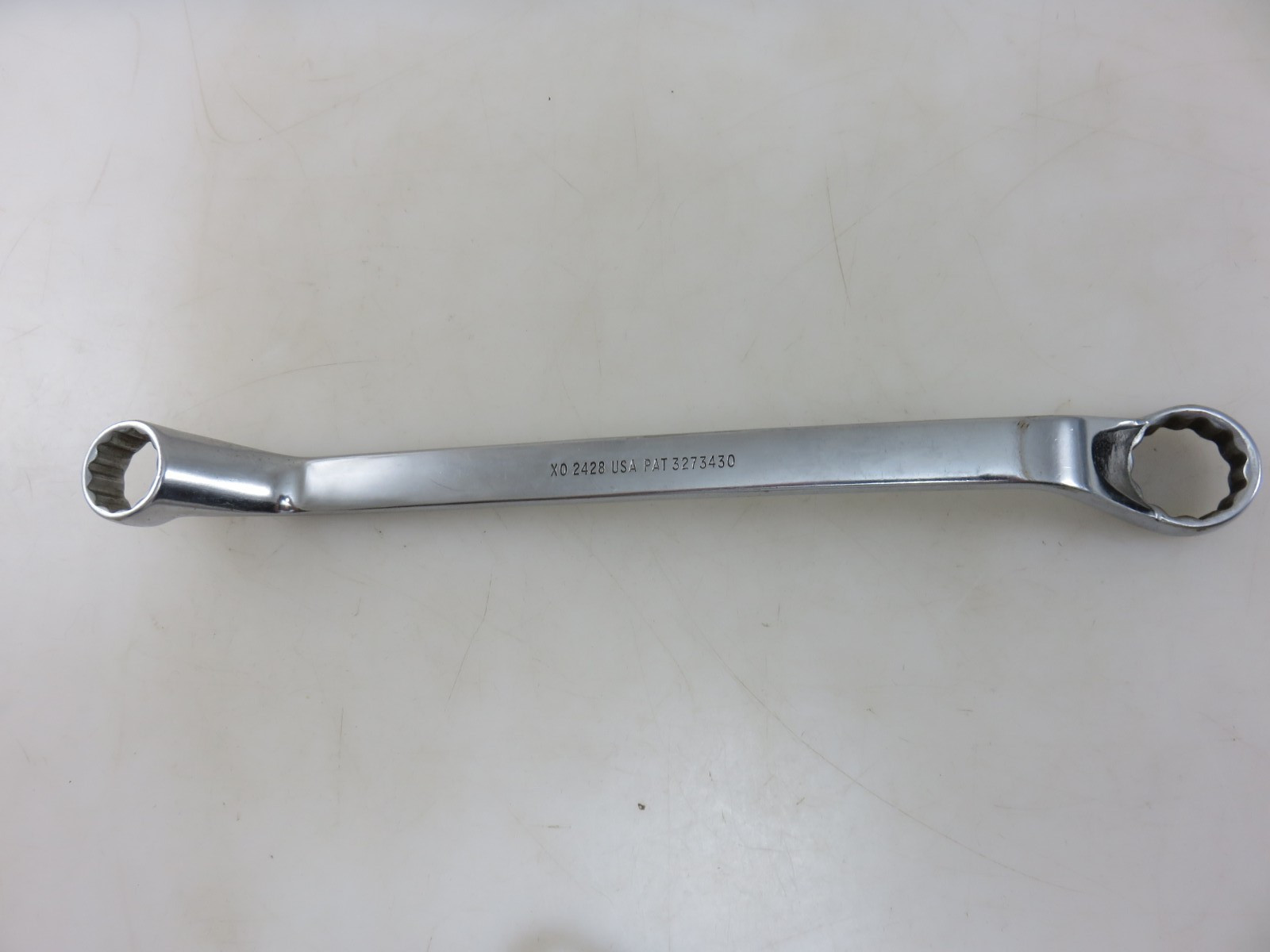Snap-On XO2428 60° Offset Box End Wrench 3/4″ x 7/8″ Vintage