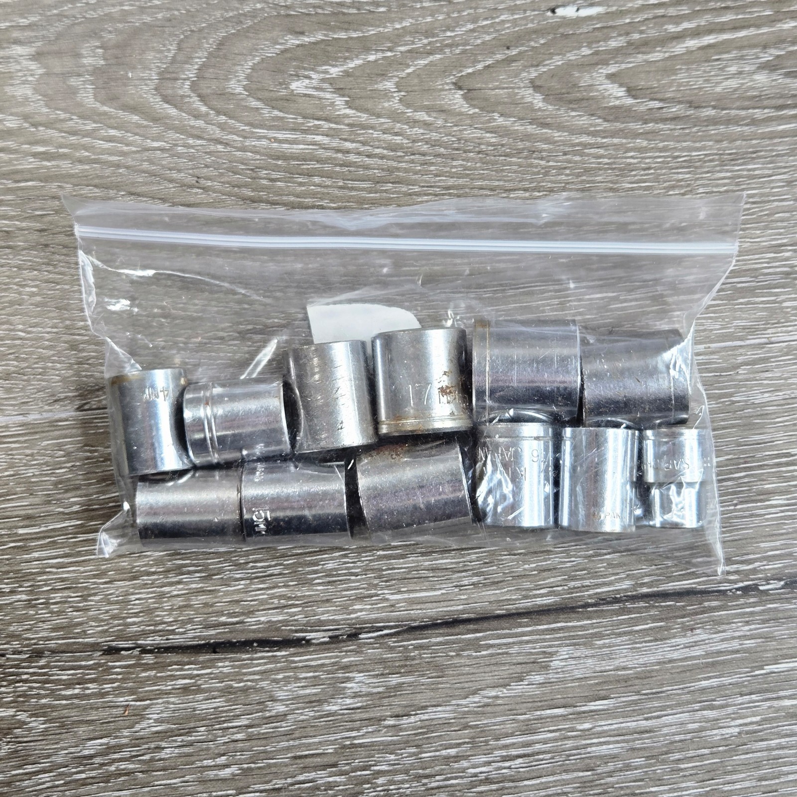 Assorted Metric Socket Lot, 13 Pieces, Japanese-Made, Mixed Sizes