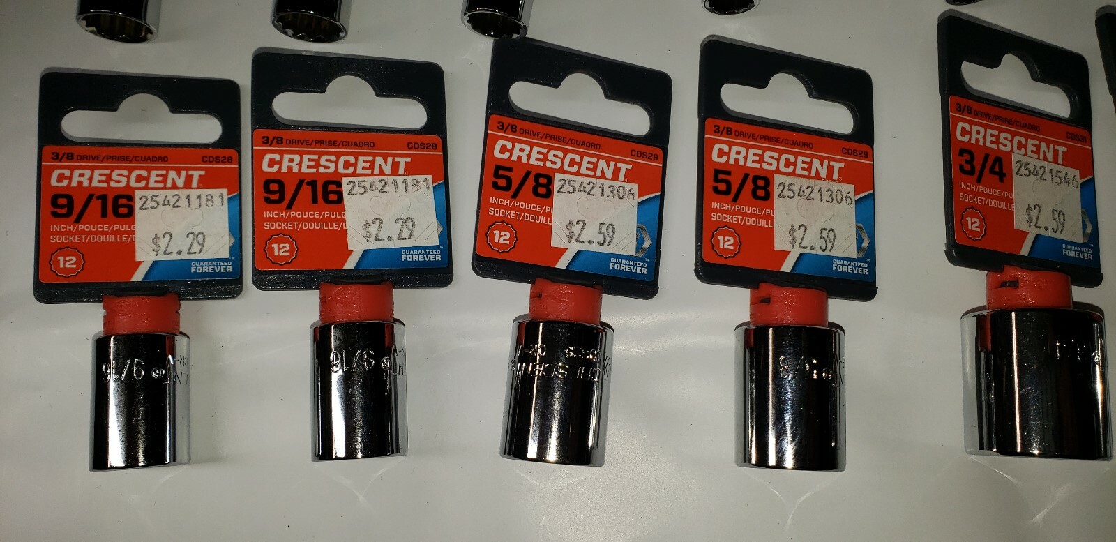 Crescent Sockets 26 Piece 3/8″ Drive 12 Point Chrome, Various Sizes SAE, Metric