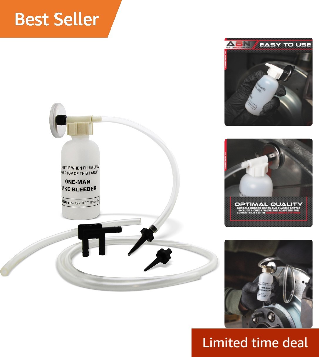 Compact Brake Bleeding Kit – Solo Use Magnetic Bottle for Mess-Free Maintenance