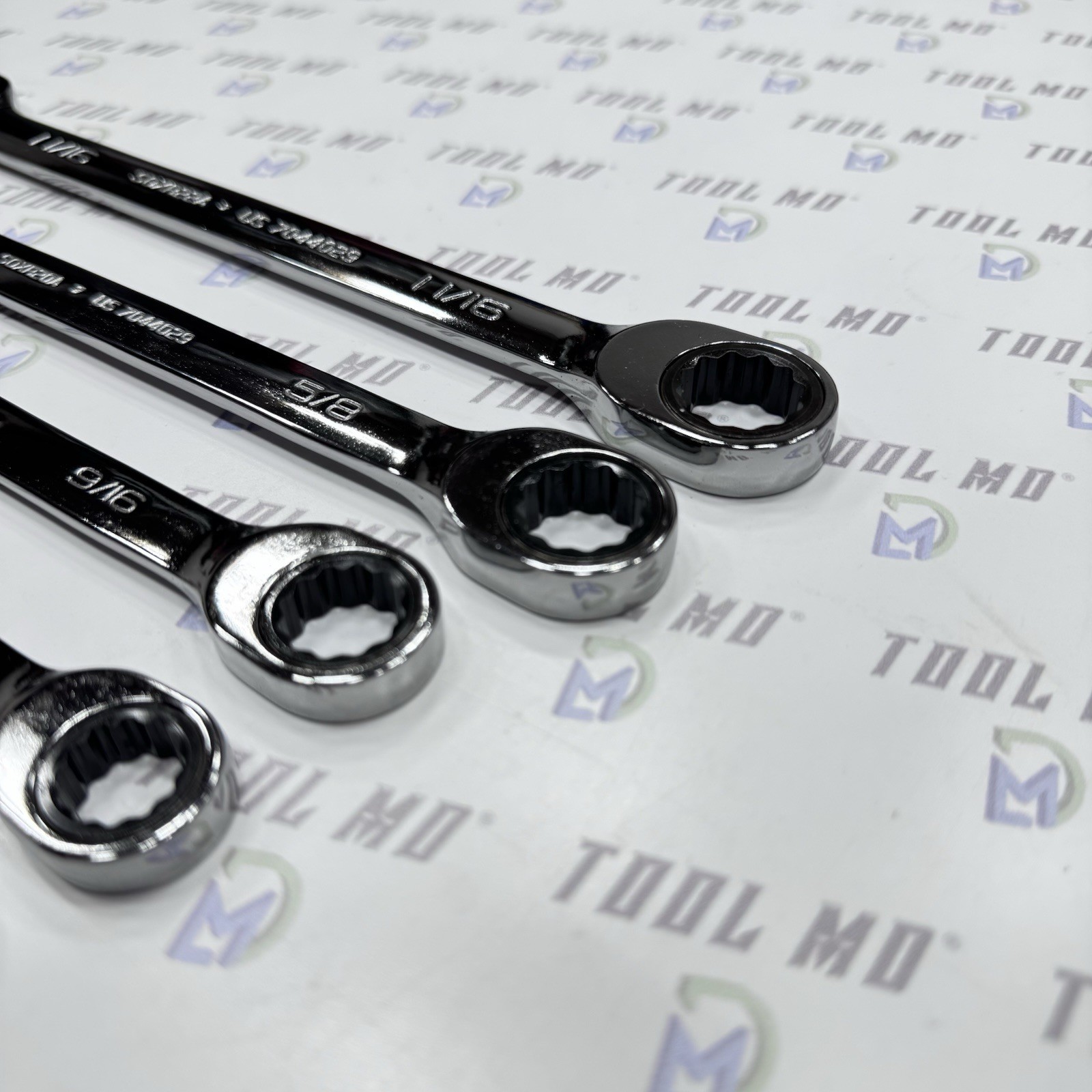Snap-on Tools USA NEW 8pc SAE 0° Non-Reversing Ratcheting Wrench Set SOXR01FBRA