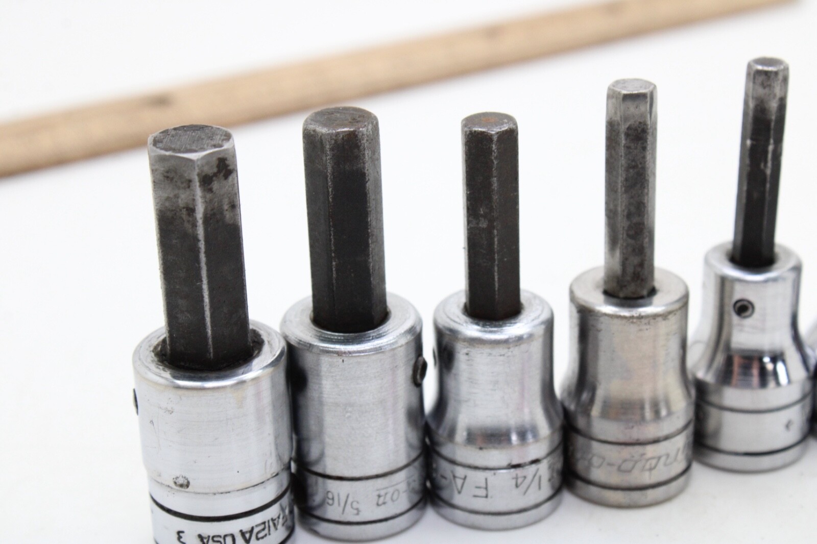 Snap-On FA 4.5A-FA12A 9/64″-3/8″ 8 Piece 3/8” Drive Hex/Allen Socket Driver Set