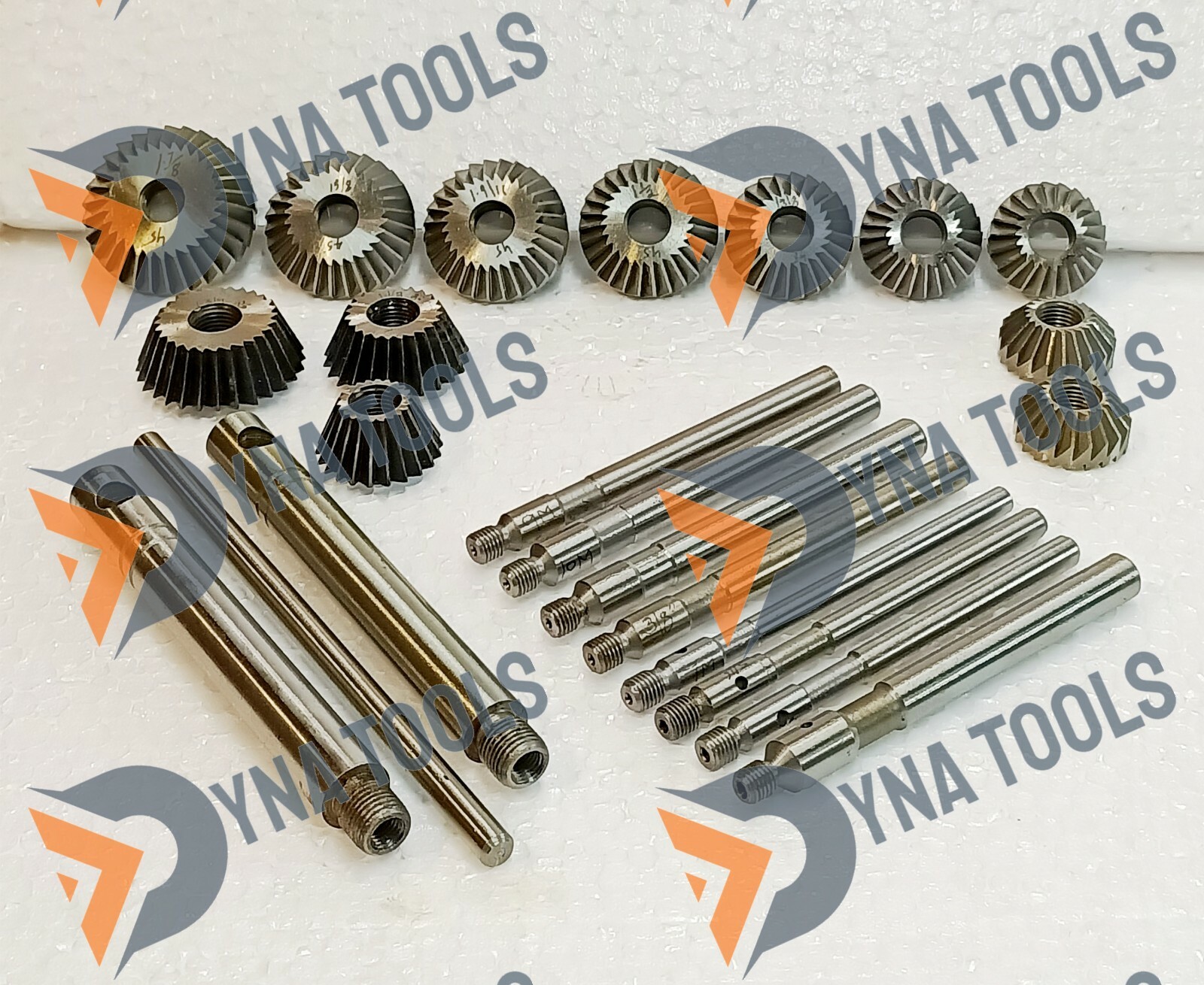 23x VALVE SEAT CUTTER SET HIGH CARBON STEEL 12 CTR + 8 STEMS + 2 ARBOR + 1 ROD