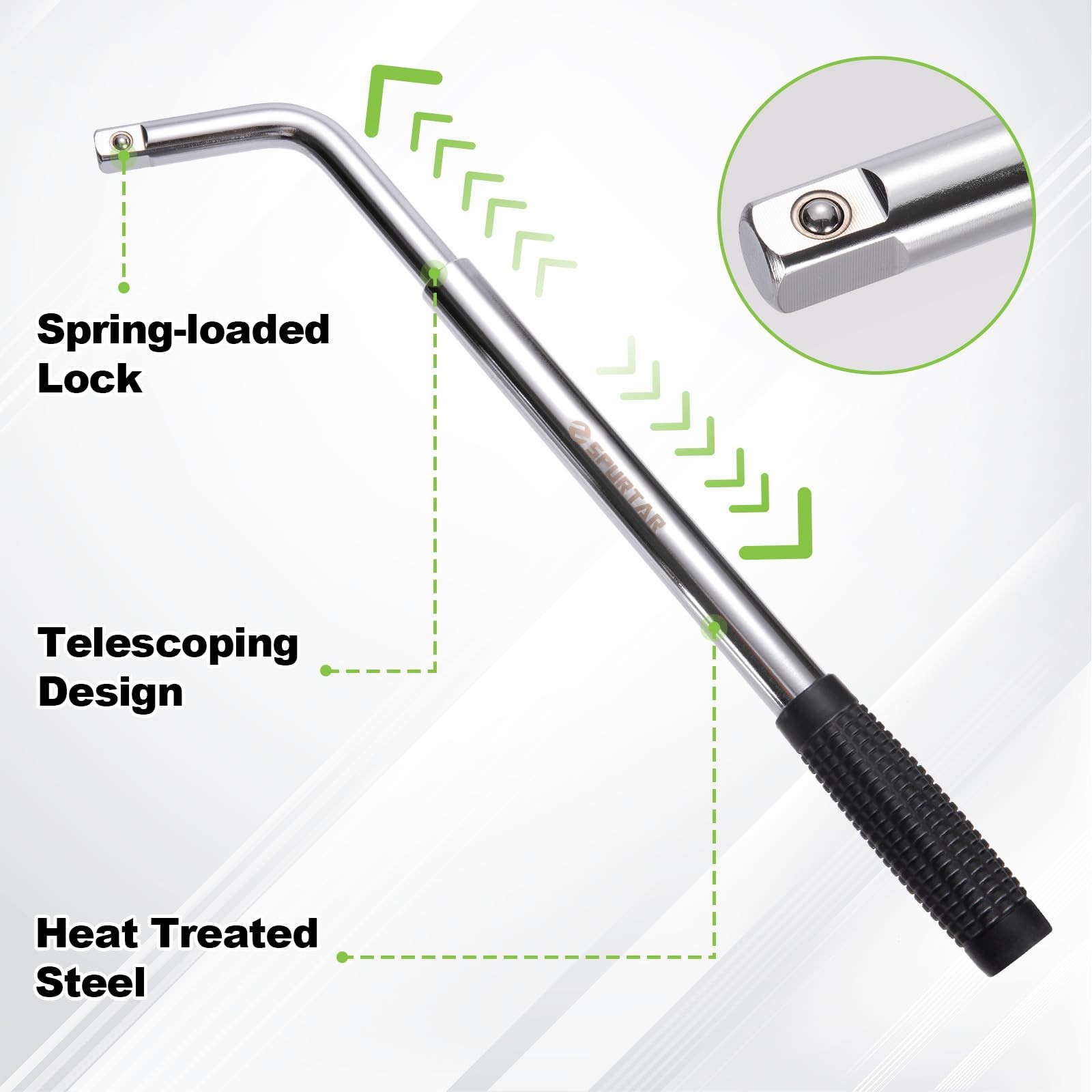Telescoping Lug Wrench Extendable Wheel Brace Lug Nut Wrenchs Tire Repair Too…