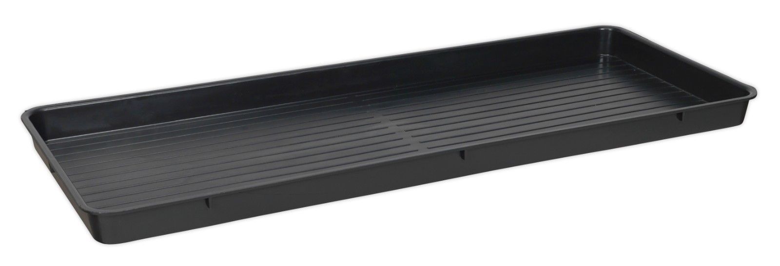 2 x Black Plastic Large Low Profile Drip Tray 1000 x 400 x 50mm Garage Workshop