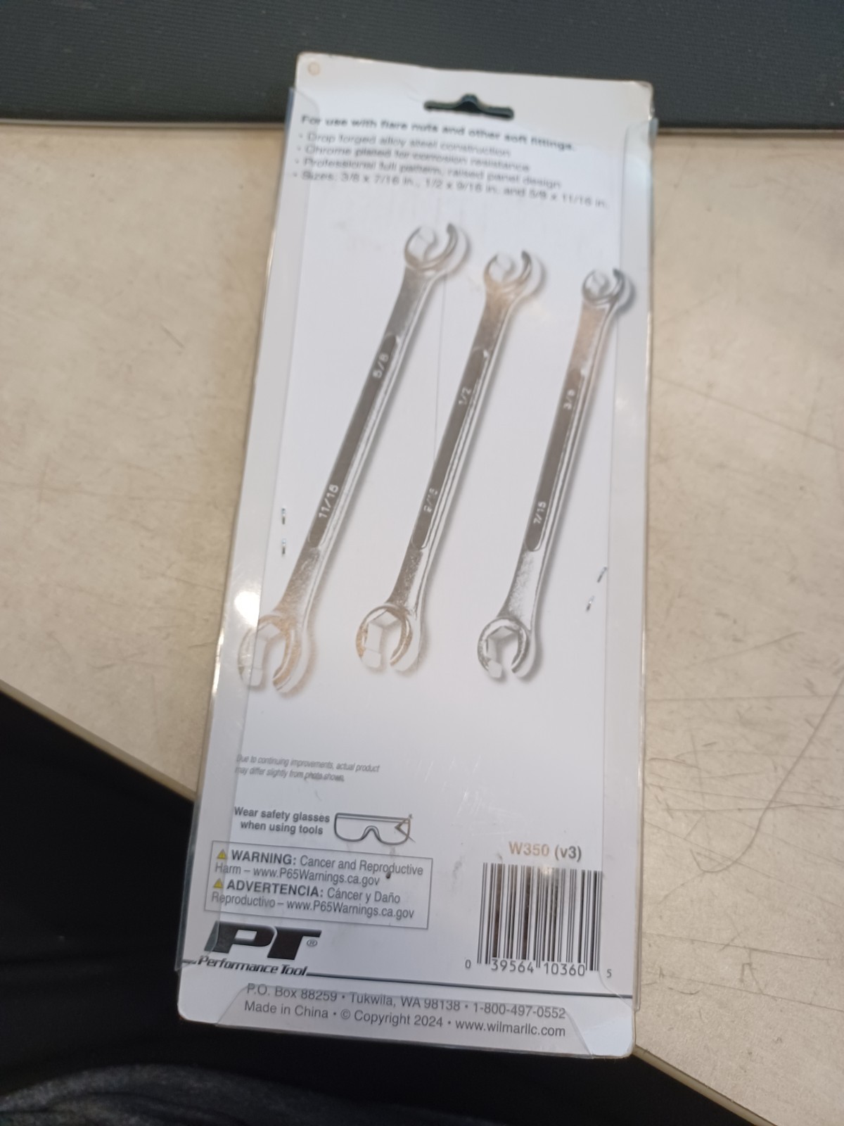 PT W350 – 3 pc. SAE Flare Nut Wrench Set