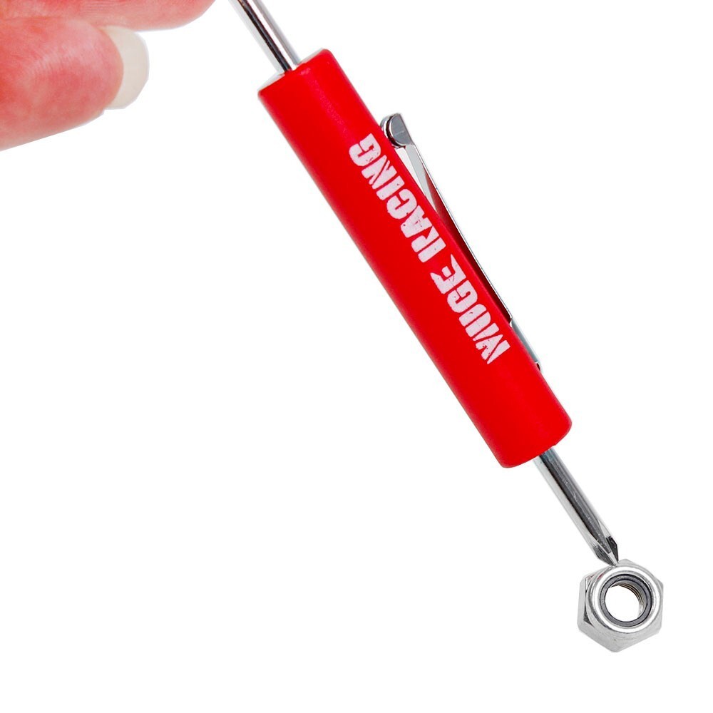 Red 10PCS Mini Pocket Screwdriver Flat Head Tip with Phillips Top Pocket Clip