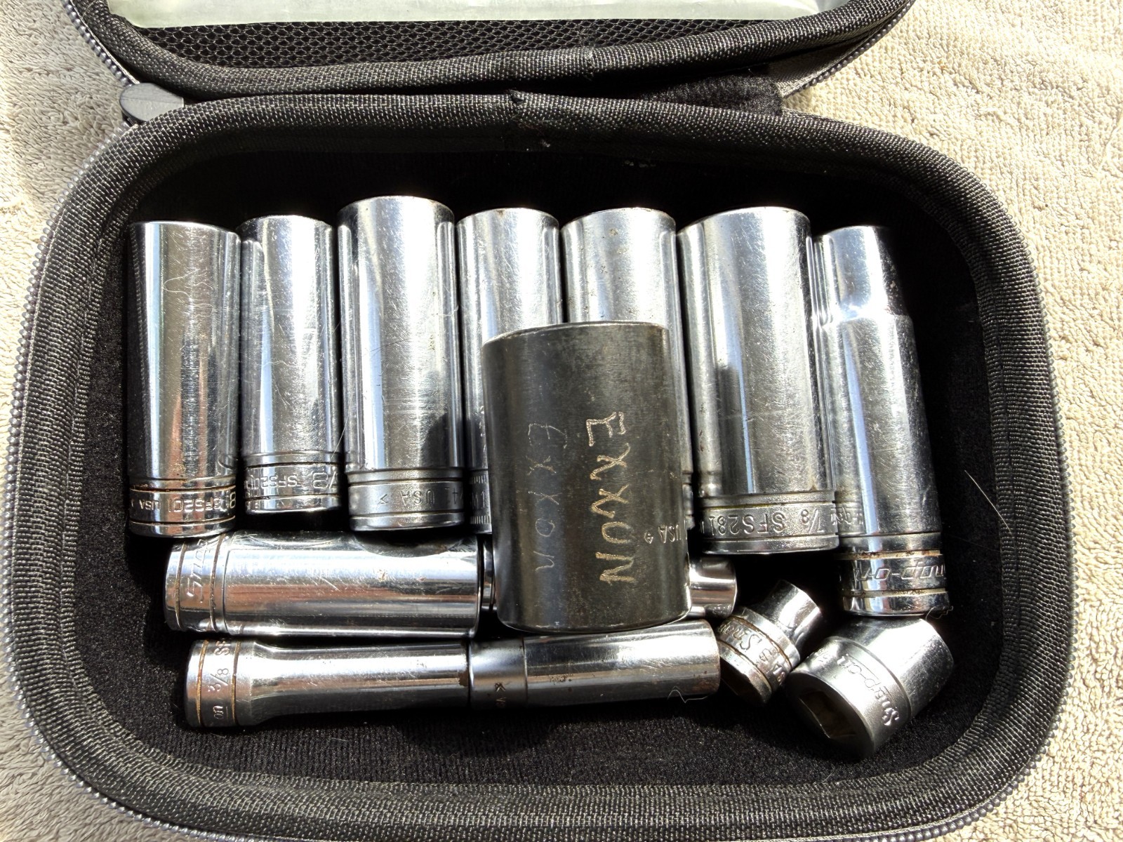 LOT OF 14 SNAP-ON SOCKETS – AS PICTURED