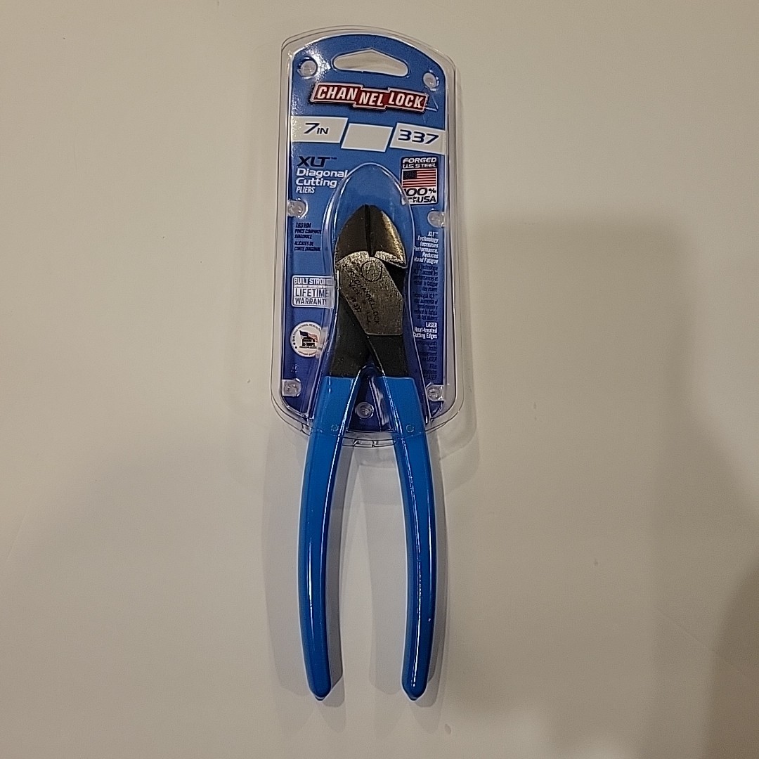 Channellock 337 7″ XLT High Leverage Diagonal Lap Joint Cutting Pliers BRAND NEW