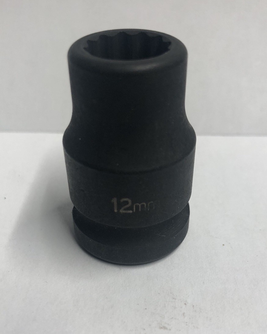 12MM 12 POINT DOUBLE HEX IMPACT SOCKET 1/2” Drive-H/Duty Ex Aviation Surplus