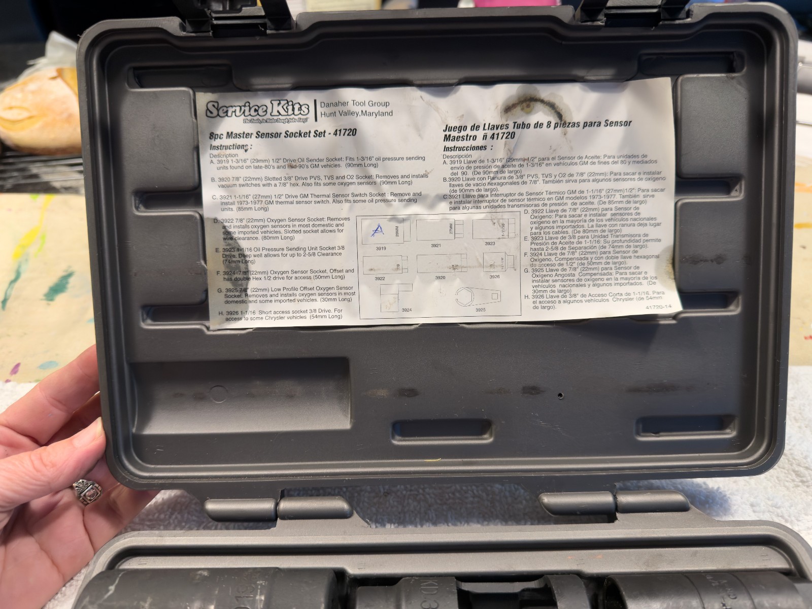 KD Tools 41720 8pc Master Sensor Socket Set – O2 Oil Fuel Pressure Complete