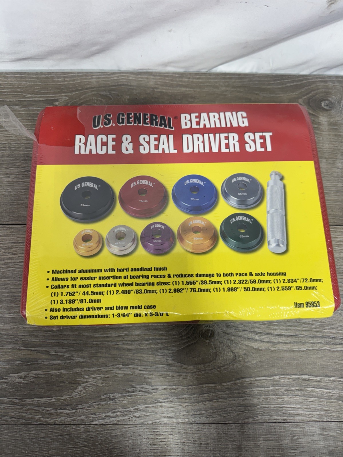 US General 95853 Bearing Race & Seal Driver Kit – 10 Pieces New!!