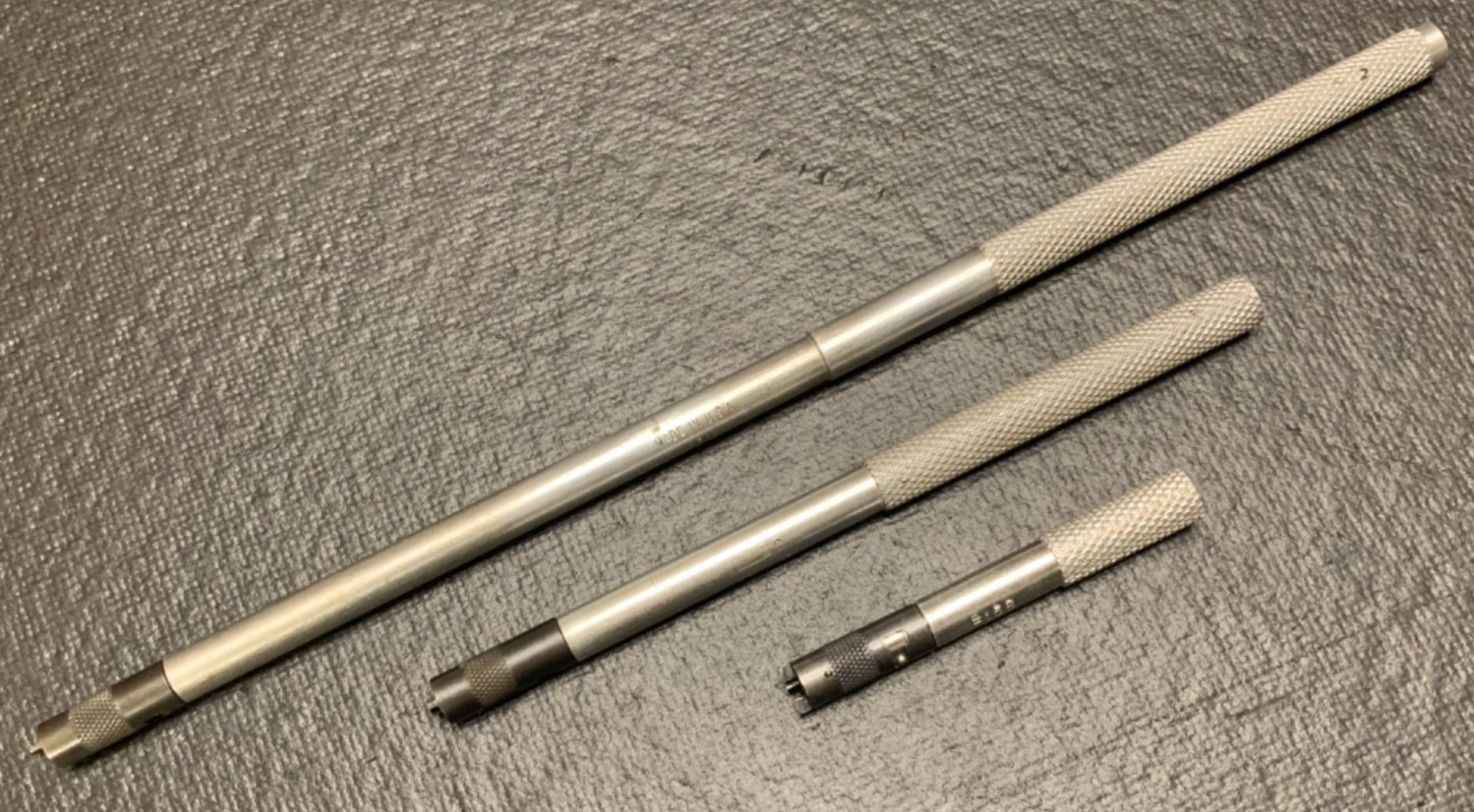 (3) Vintage No.’s 160 9″, 159 5″, & 158 2.5″ Slotted Screw Starters Made in USA