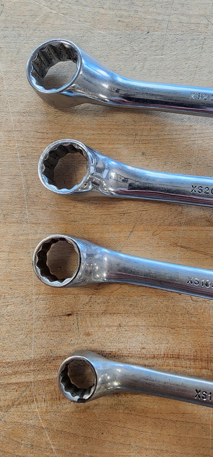 Vintage Snap-On XS2226 XS2024 XS1820 XS1416 Offset Box End Wrench Lot USA Made