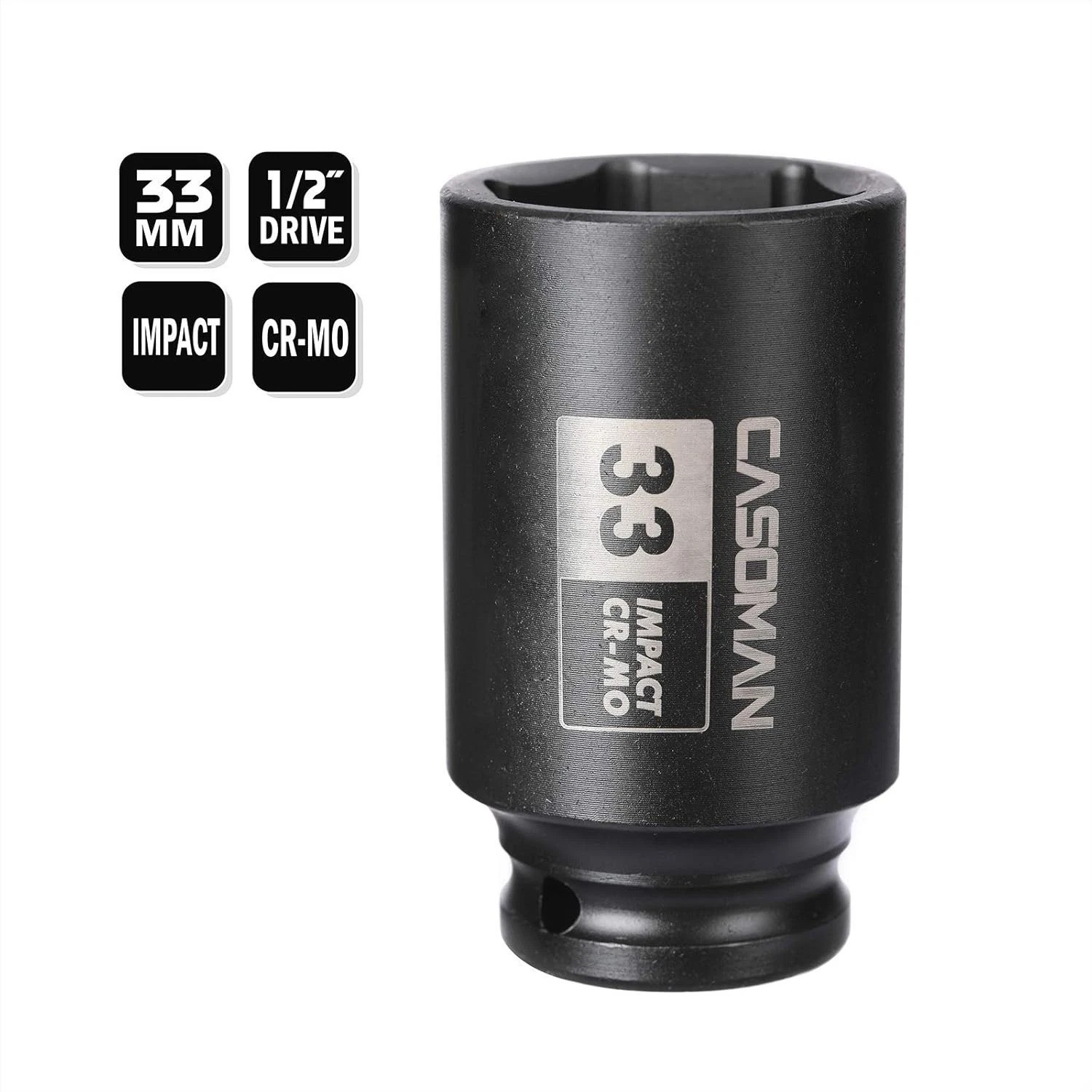1/2 Inch Drive 33mm 6PT Axle Nut Socket – High-Torque Chrome Molybdenum Design