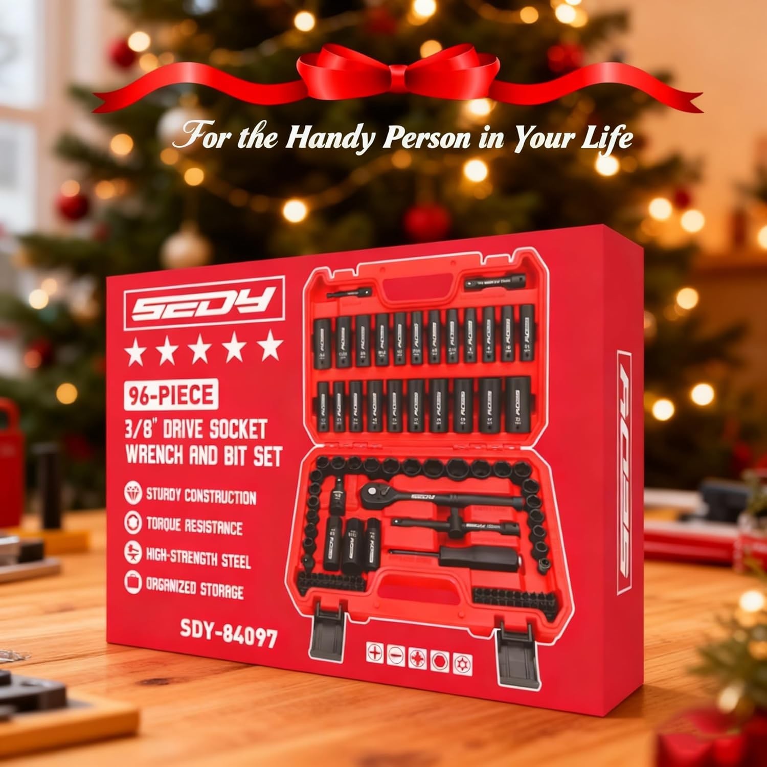 Professional 3/8″ Drive Socket Set – 96-Piece Cr-V Steel with Organized Storage