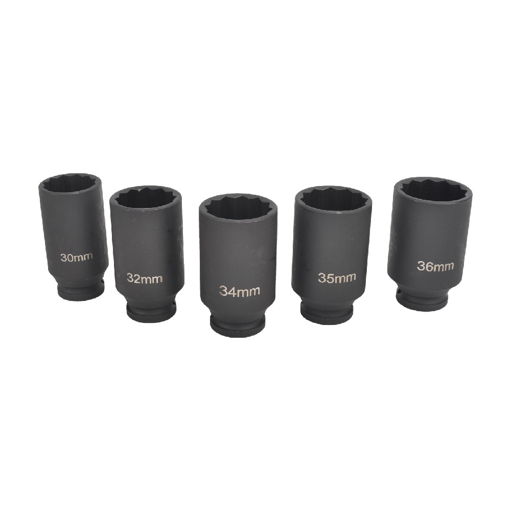 1/2″ Drive 12 Point Impact Socket Set 30,32,34,35,36mm CR-MO Axle Nut Socket
