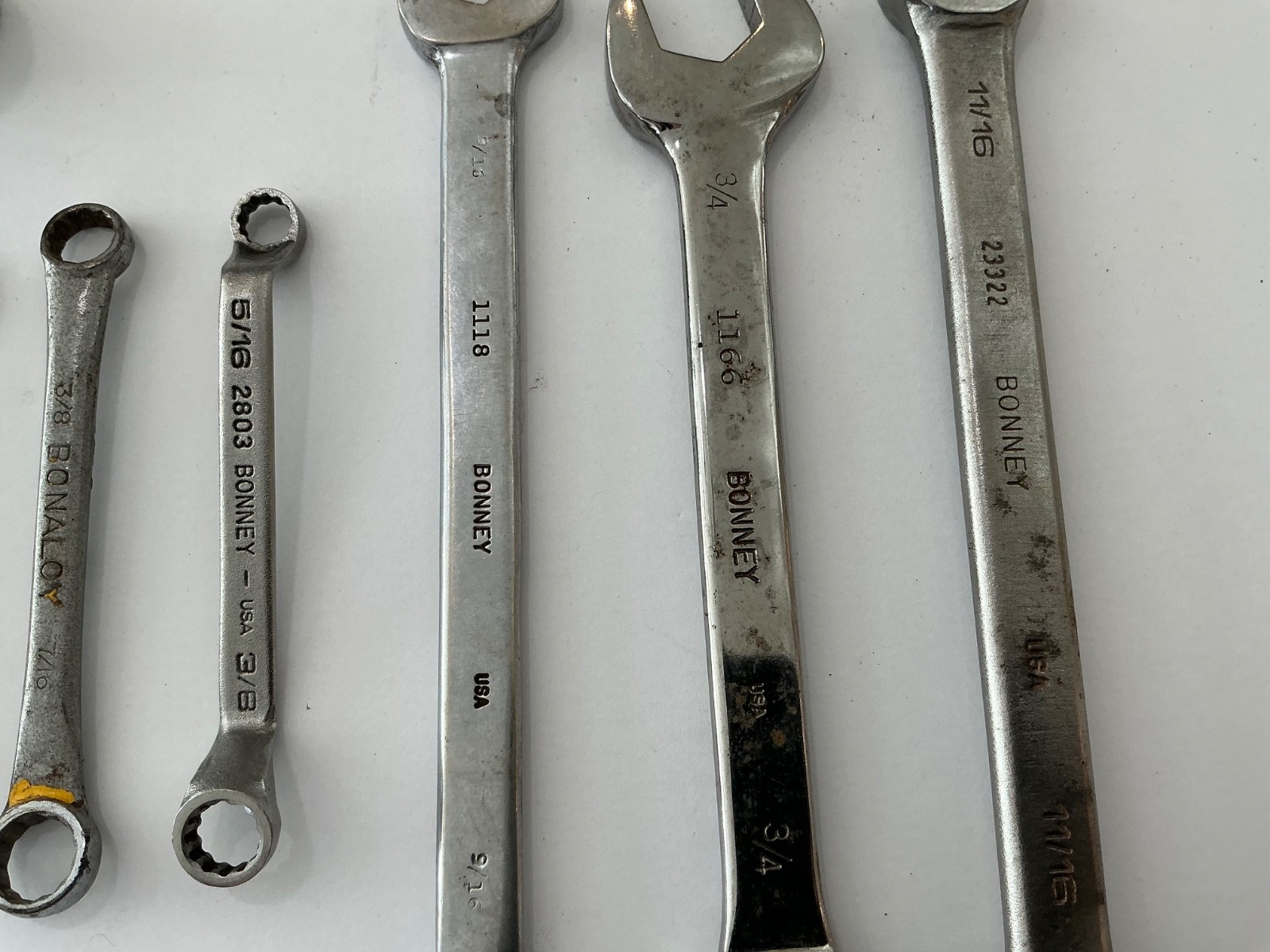 Asst. Bonney wrenches & sockets 8 pieces USA made all for $40