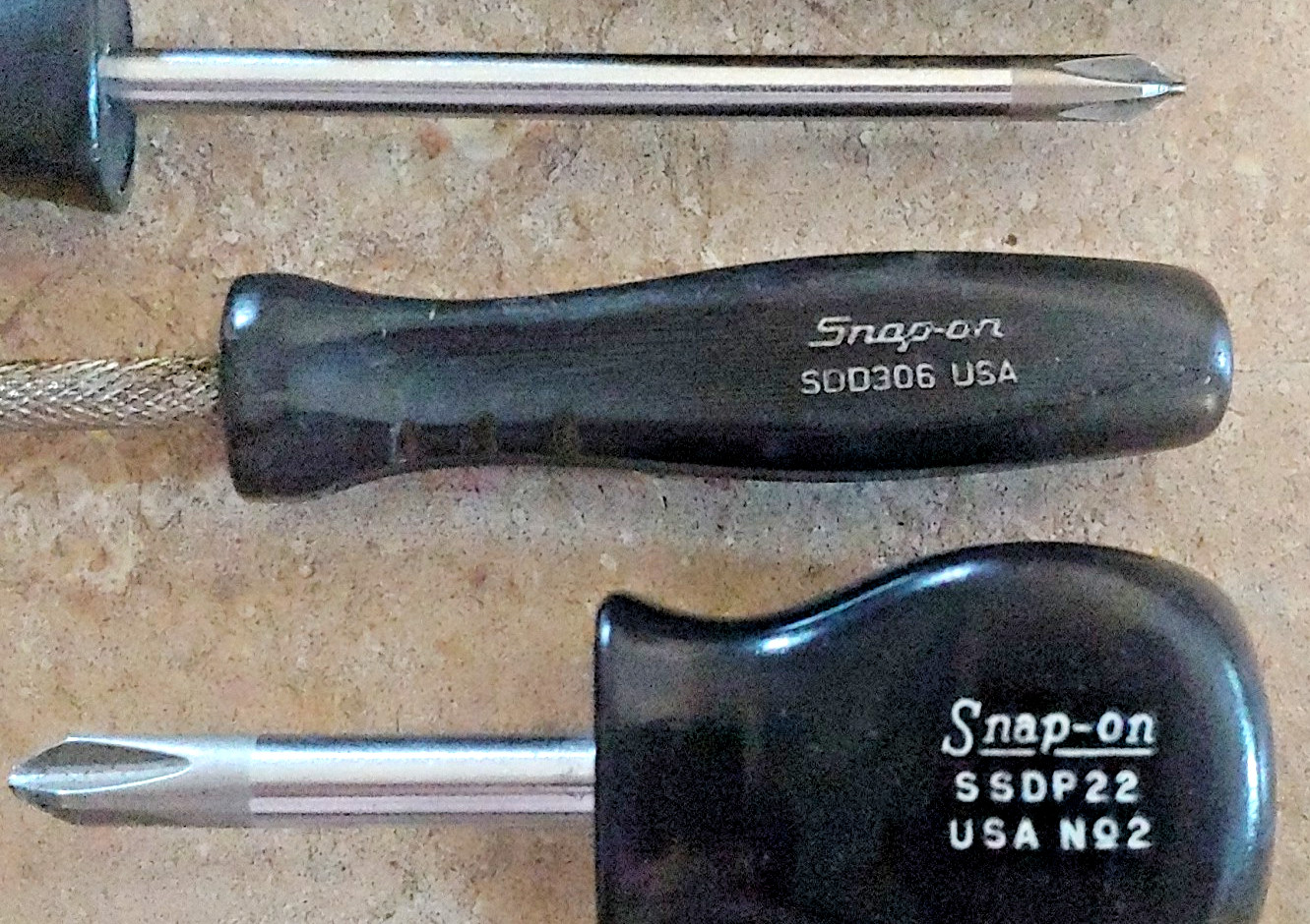 Snap-on 8 Pcs. Screwdrivers SSD8,6,2,1 SOD306, SSDP31, SSDP22,6ASA Phil Slot USA