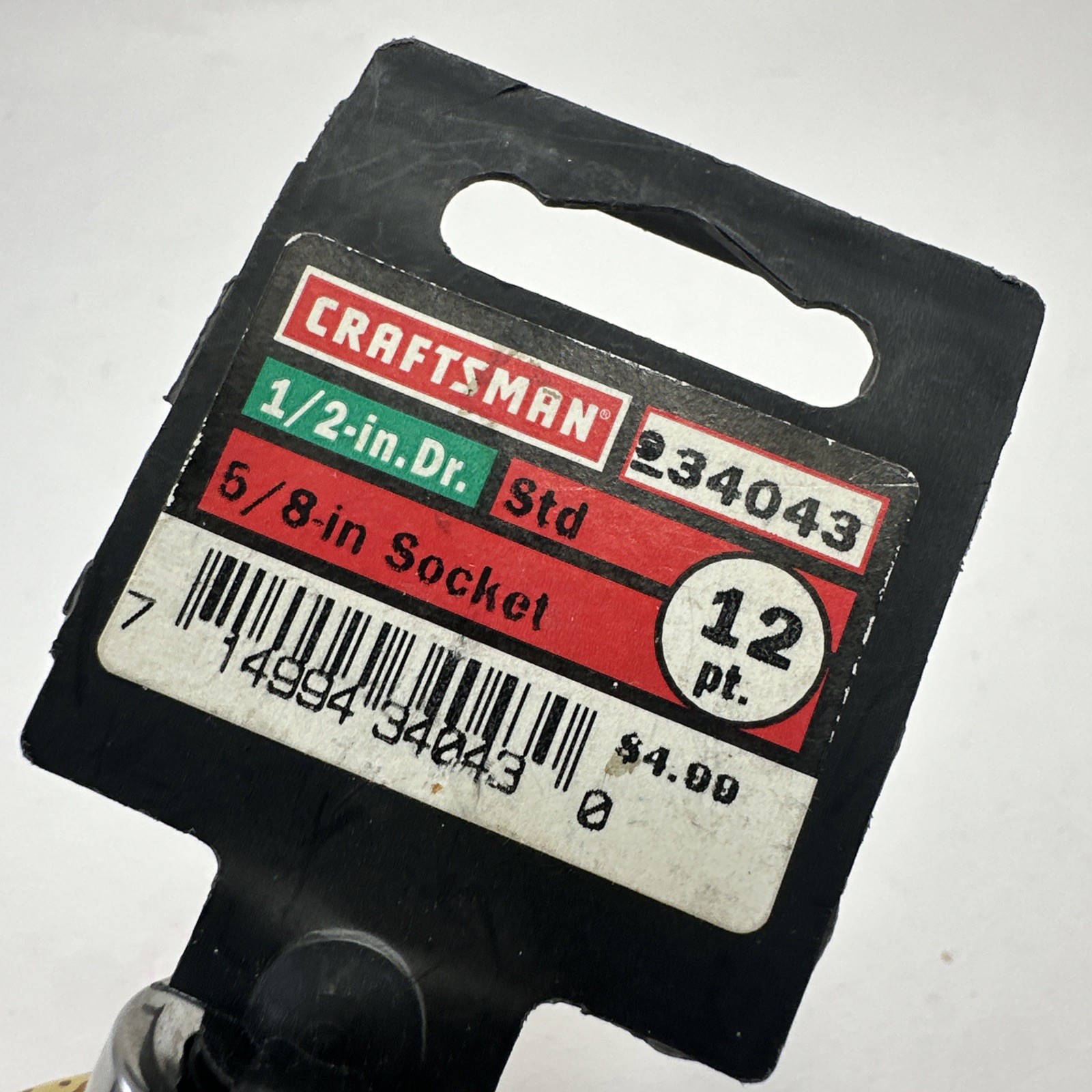 Craftsman 5/8 inch Easy Read Socket 12 pt. 1/2 inch Pt. drive 34043 New NOS