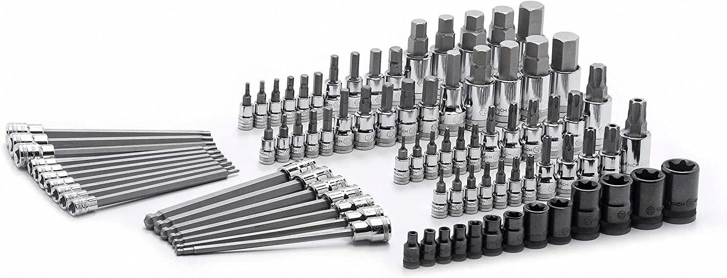 GEARWRENCH 80742 Master SAE/Metric Hex And Torx Bit Socket Set – 84 Pc.