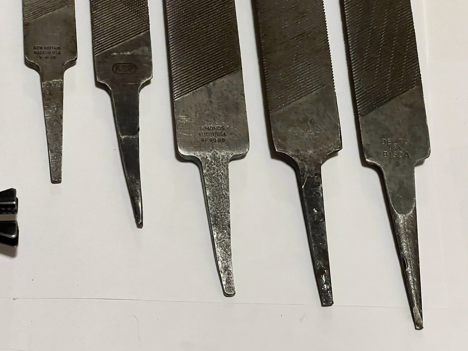 Vintage File set 12 pc Heller Nicholson New Britain Mill Flat Bastard Half Round
