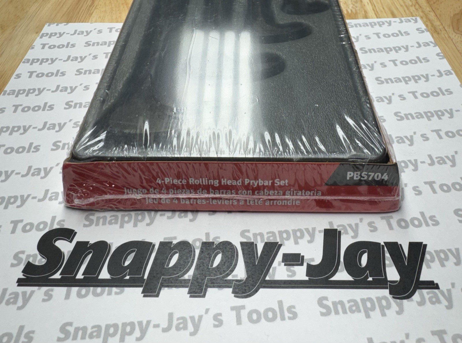 Snap-on Tools USA NEW 4pc Rolling Head Pry Bar Set w/Industrial Finish PBS704