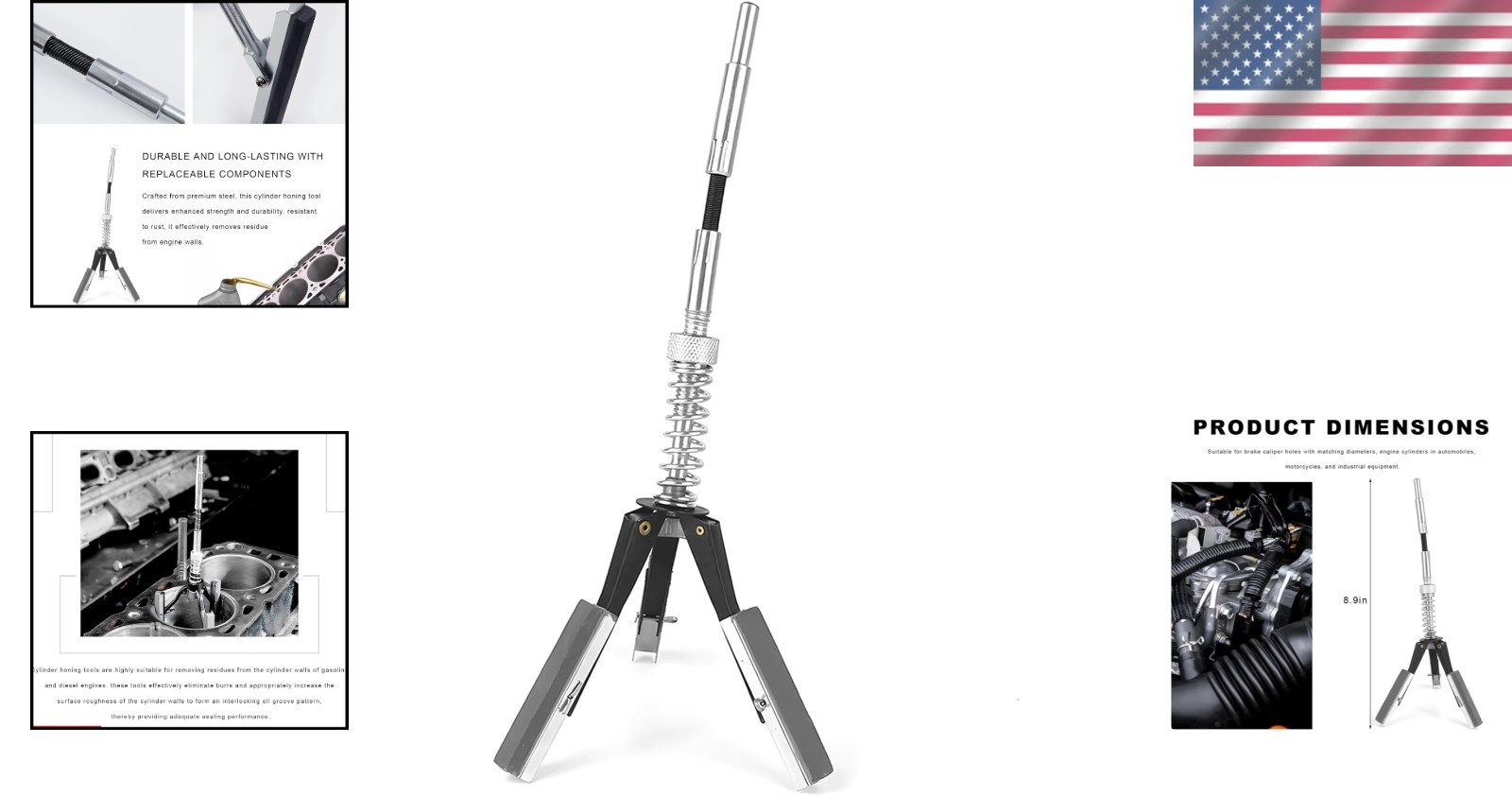 Durable Universal Cylinder Honing Tool – Ideal for 1-1/4″ to 3-1/2″ Piston Sizes