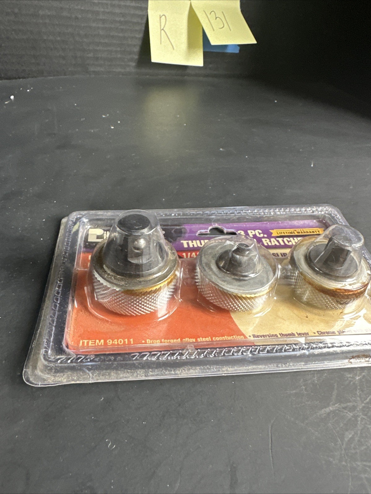 Pittsburgh 3 Pc Thumbwheel Ratchet Set 1/4” 3/8” 1/2” Item 94011 NOS #R131