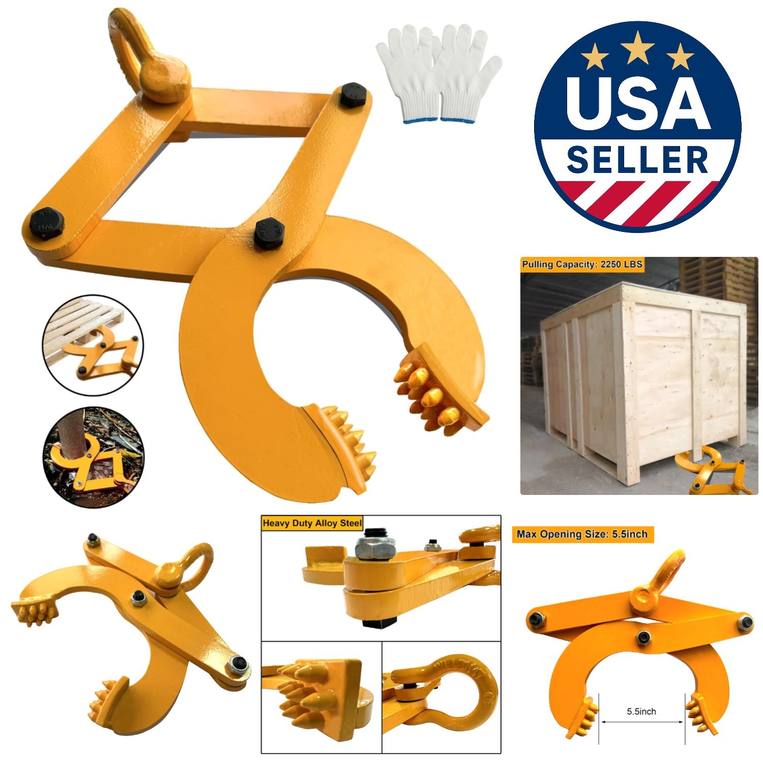 Effortless Heavy Load Handling – 2250lbs Pallet Puller with Anti-Skid Features