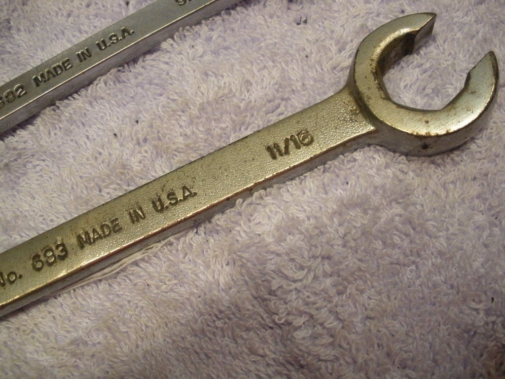 Vintage Cal-Van 2 Piece Combo Line Flare Nut Wrench SAE Set 1/2″-11/16″ USA