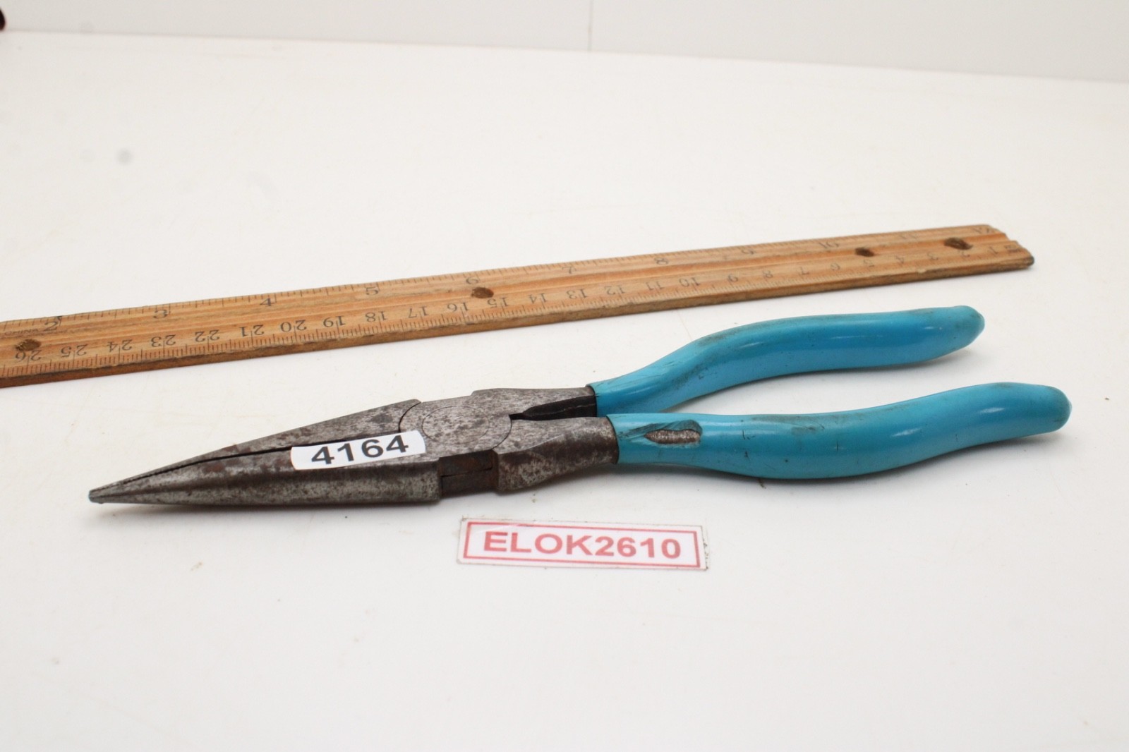Channellock 317 8″ Straight Nose Blue Rubber Handle Pliers USA