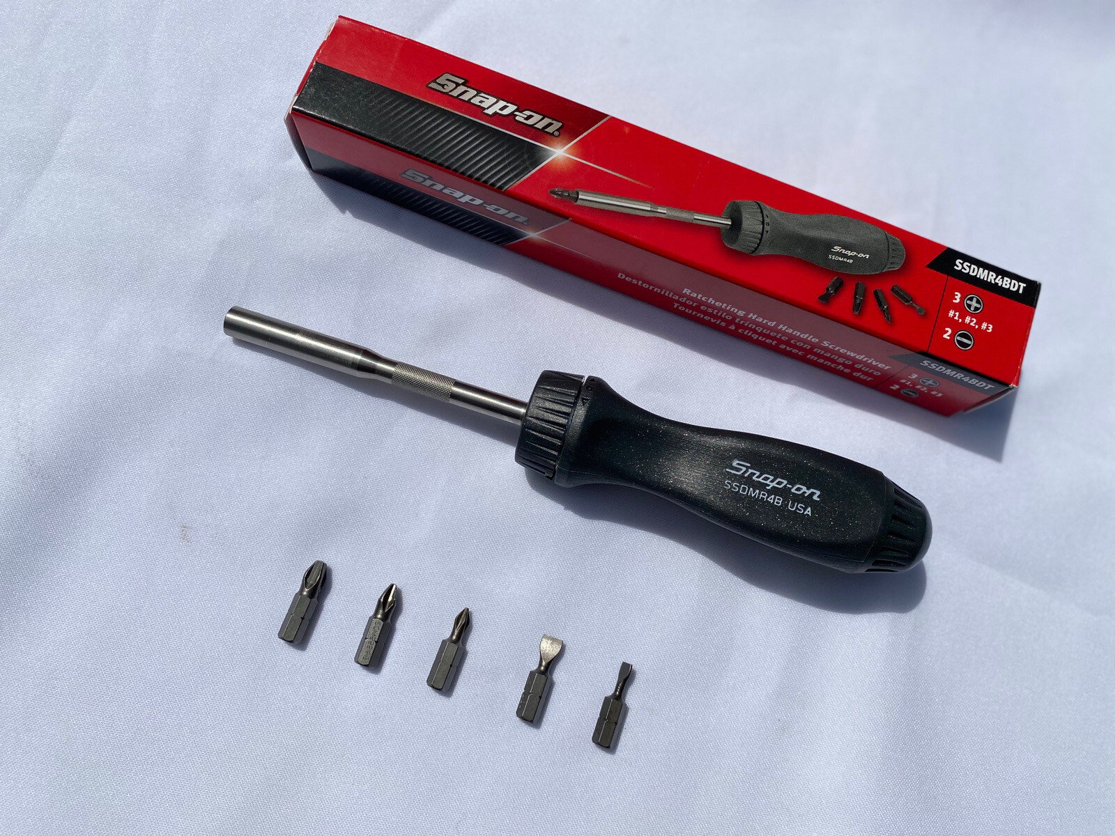 Snap On Ratcheting Screwdriver Dark Titanium Hard Handle SSDMR4BDT