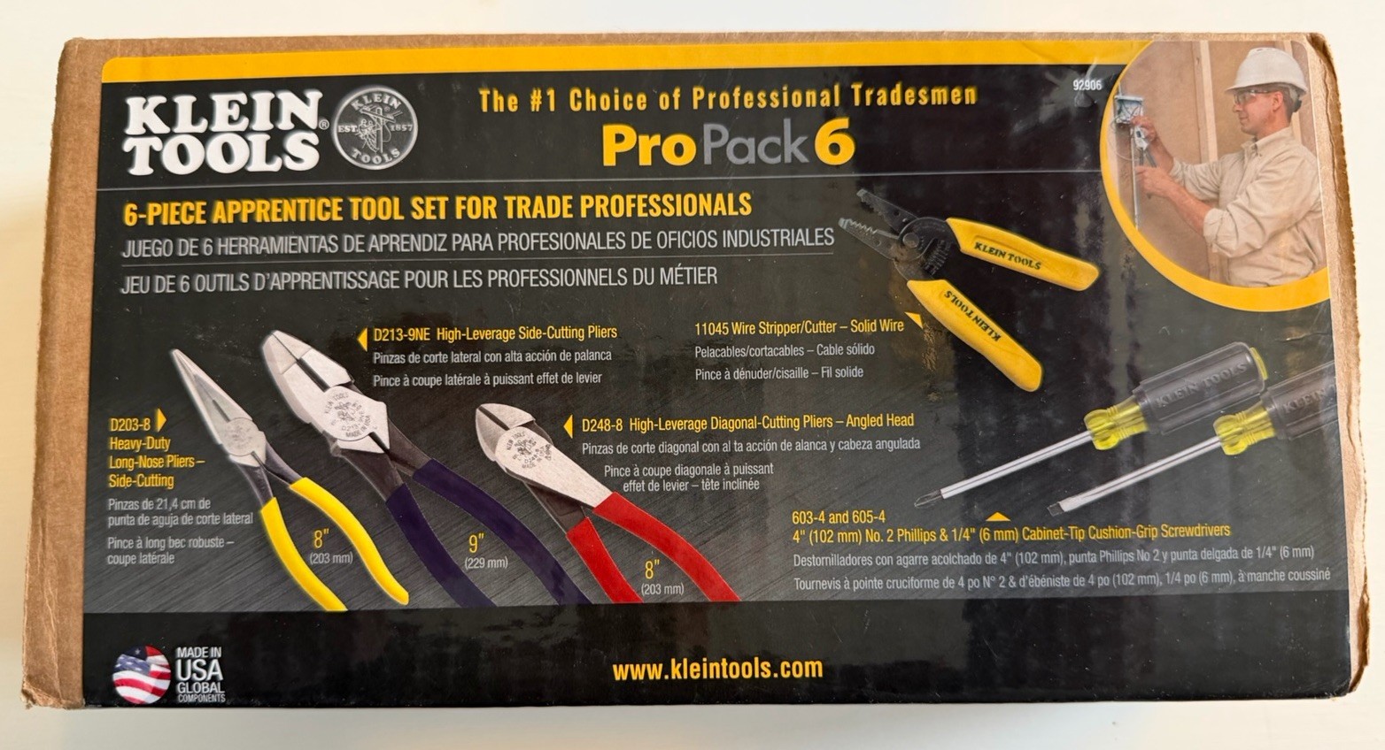 Klein 92906 Apprentice Tool Kit, 6-Piece. (FACTORY SEALED)