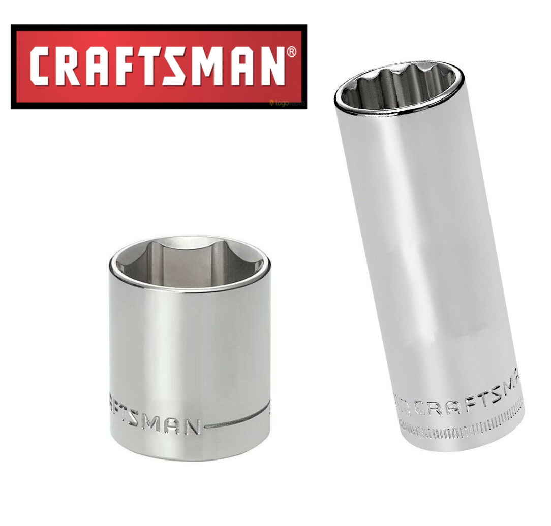 CRAFTSMAN SOCKETS, 1/4, 3/8 & 1/2″ DR. SHALLOW/6 &12 PT. NEW / Buy 2 get 1 Free