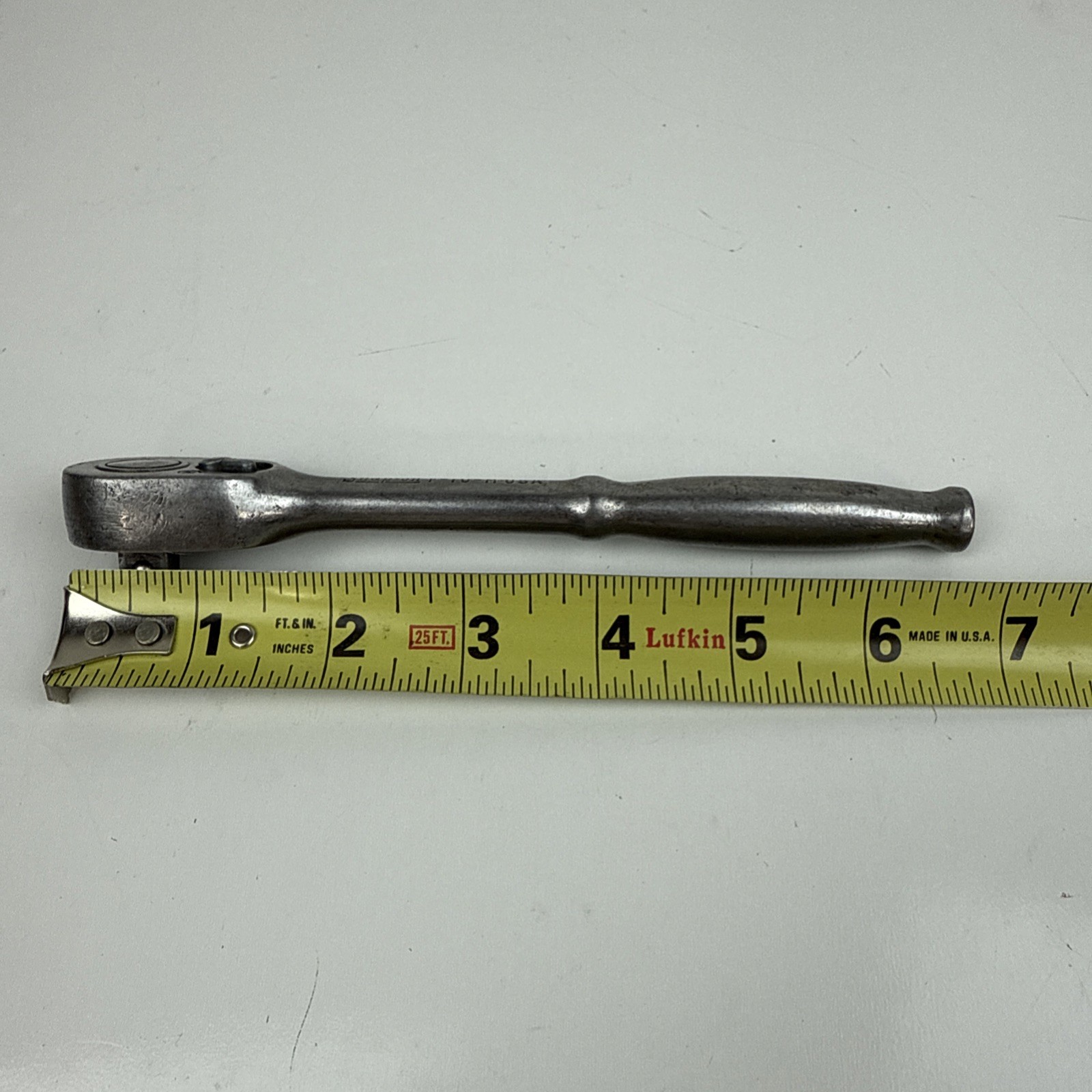Snap On Vintage Standard 6-7/8″ Long 3/8″ Drive Ratchet USA F-70-M 3” & 6” Ext.
