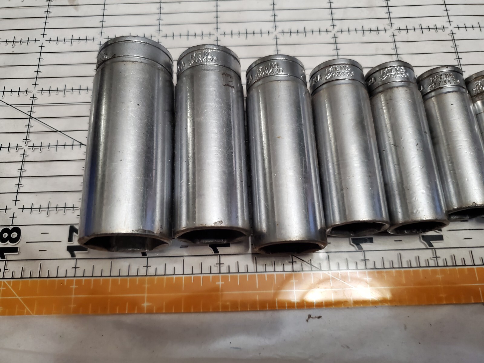 Snap On 211SFSY USA 1/4″ – 7/8″ 3/8″ Dr 10 Pc Deep Socket Set