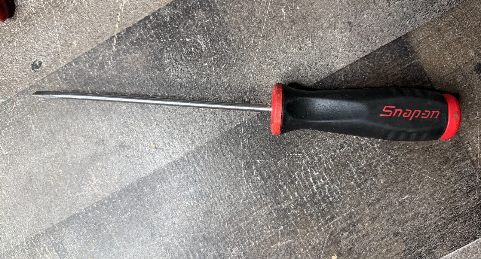 Snap-on SGD146 Flat Tip Slotted Cabinet Screwdriver Red Black Soft Grip USA