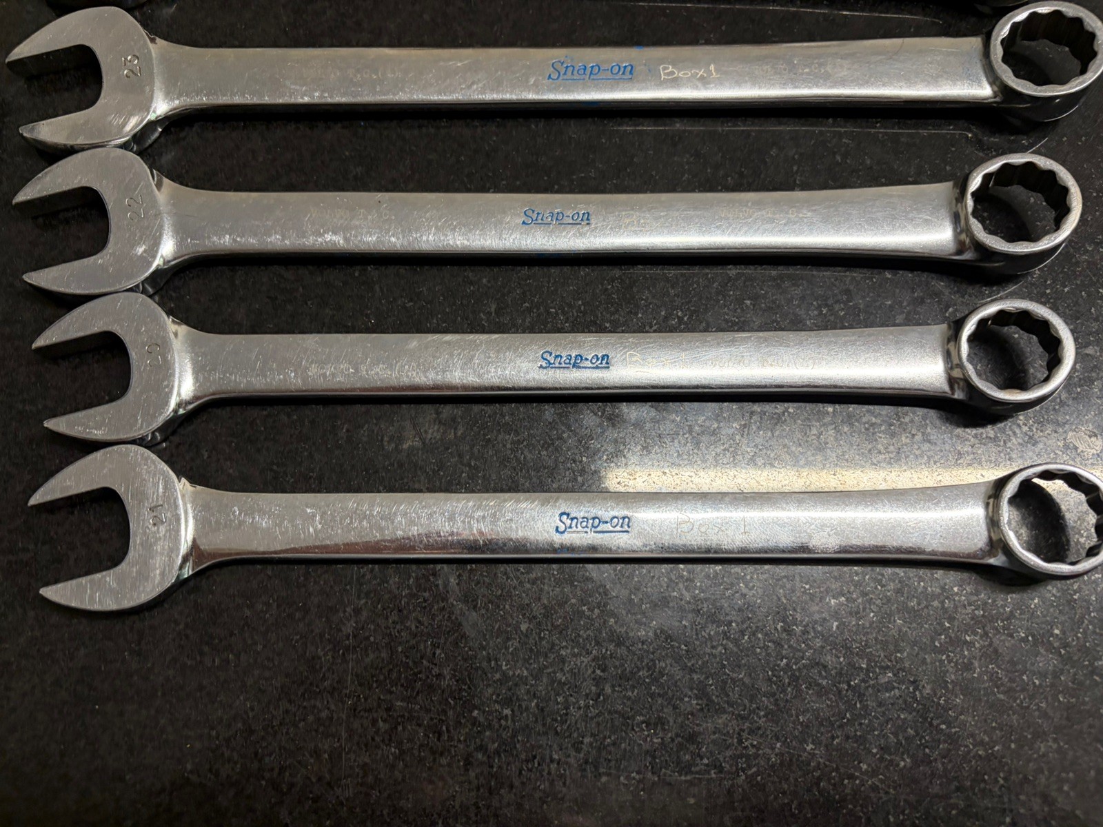 Snap On 5 pc 12-Point Metric Combination Wrench Set 20–24 mm OEXM705