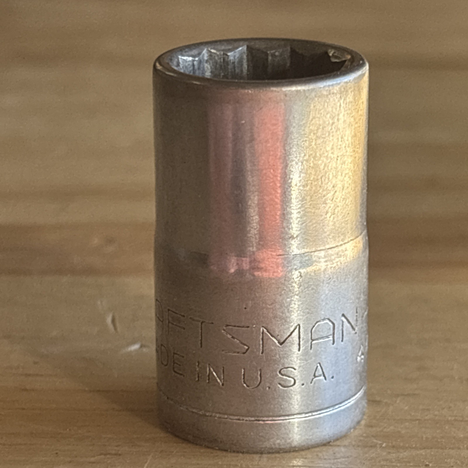 Craftsman 15mm Shallow Socket 1/2″ Drive 12 Point V Series 44236 USA