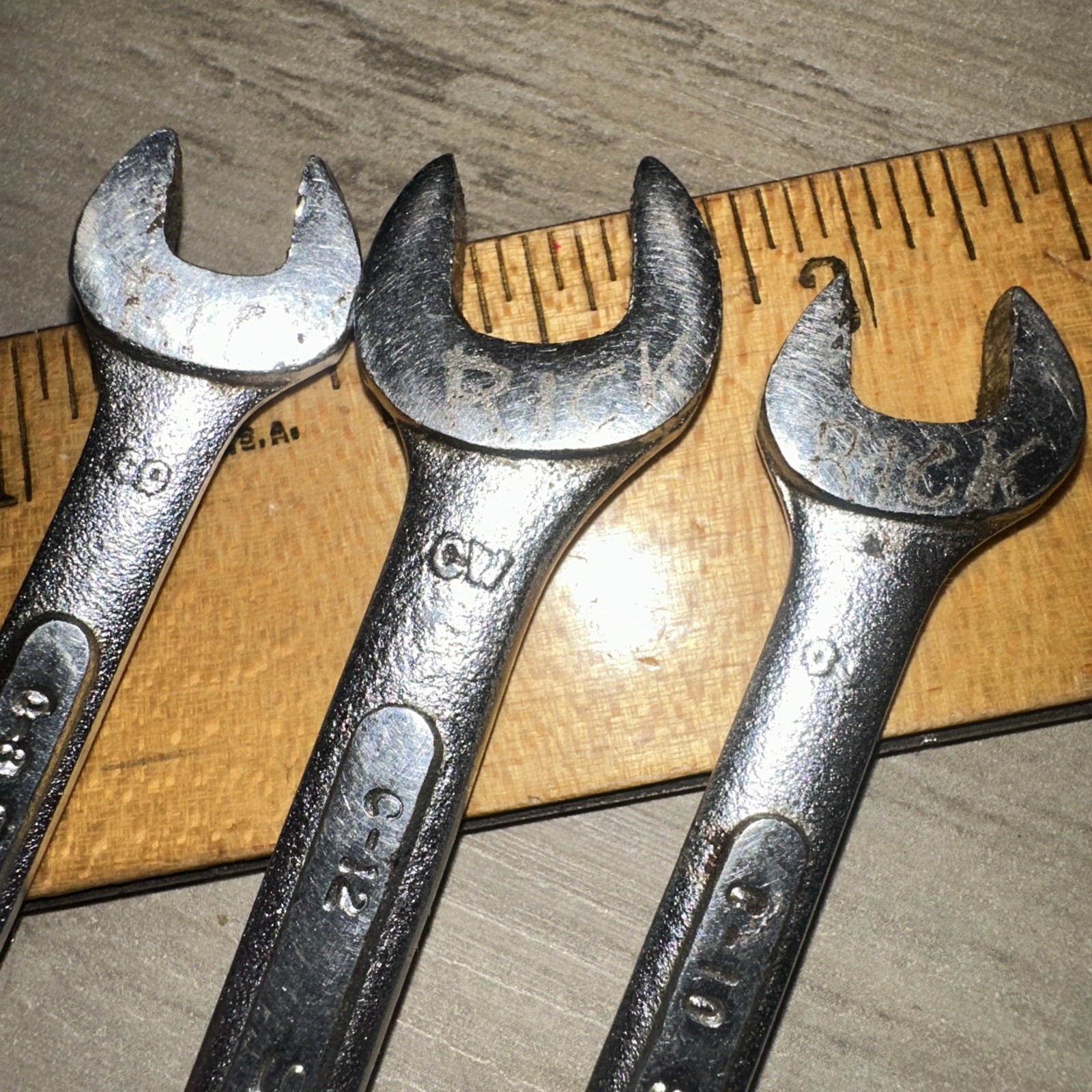 S-K Tools 3 Piece C-9, C-10, C-12, Combination Wrenches Used.
