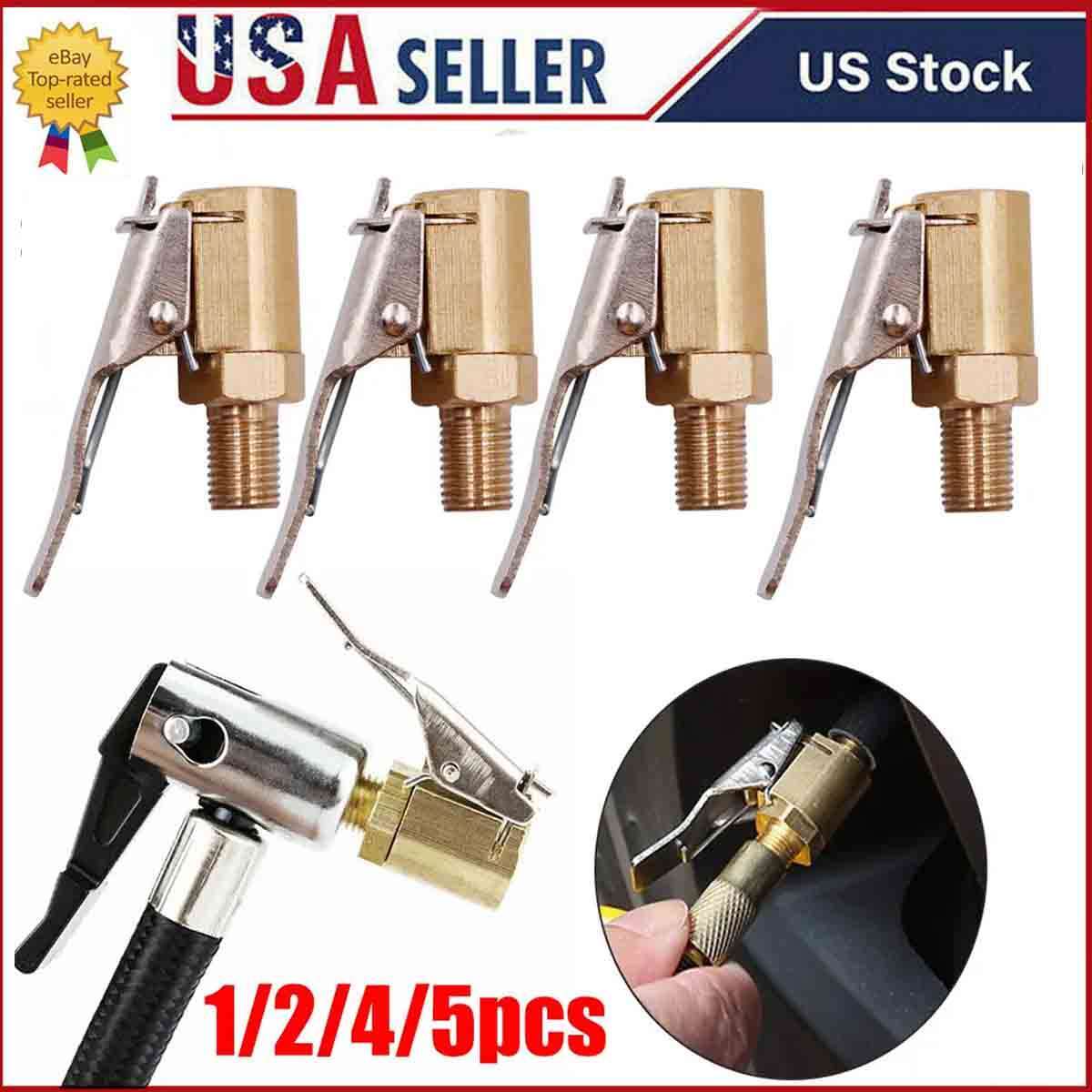 Car Tyre Wheel Tire Air Chuck Inflator Pump Valve Clip Connector Adapter 8MM US